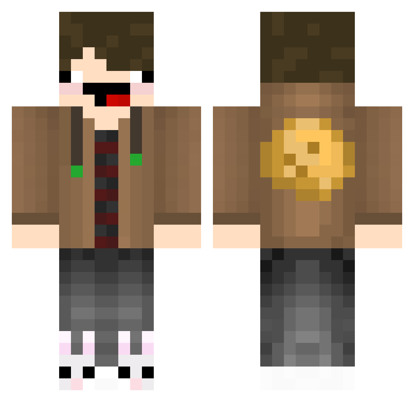 Rogue_Potato Minecraft skin, front and back view