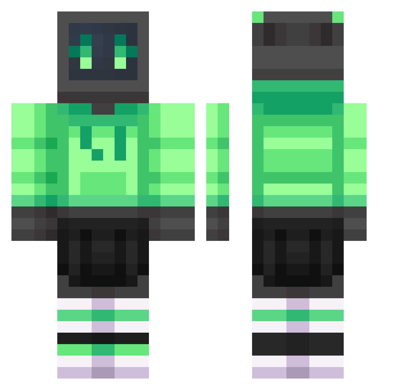 Kiyohime_il Minecraft skin, front and back view