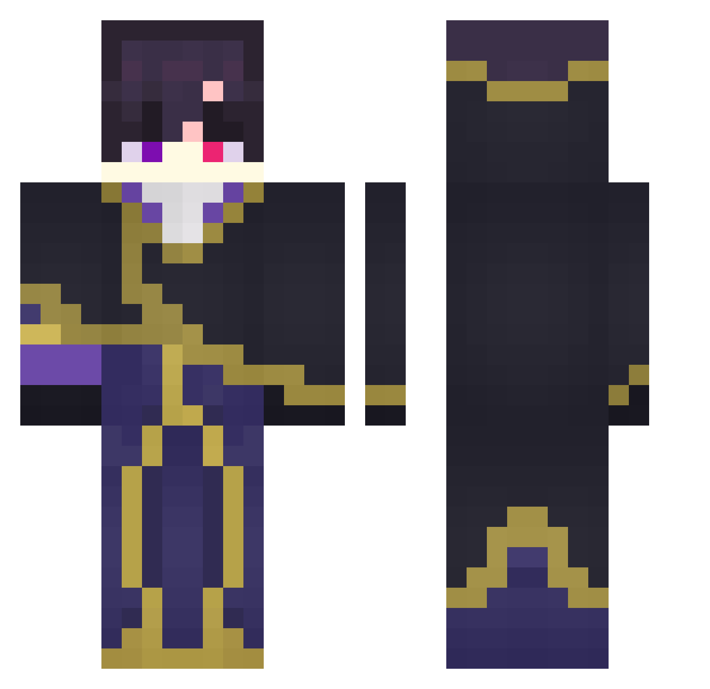 yummenikki4life Minecraft skin, front and back view