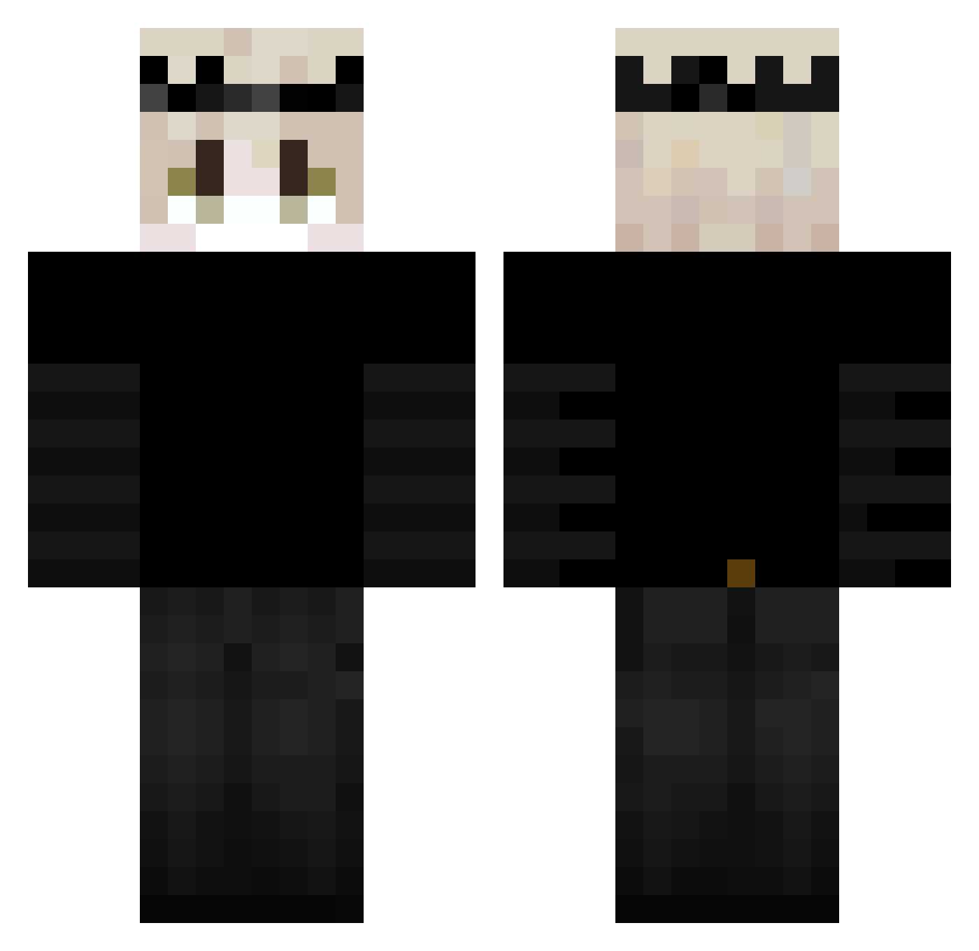 ZitronenZwerge Minecraft skin, front and back view