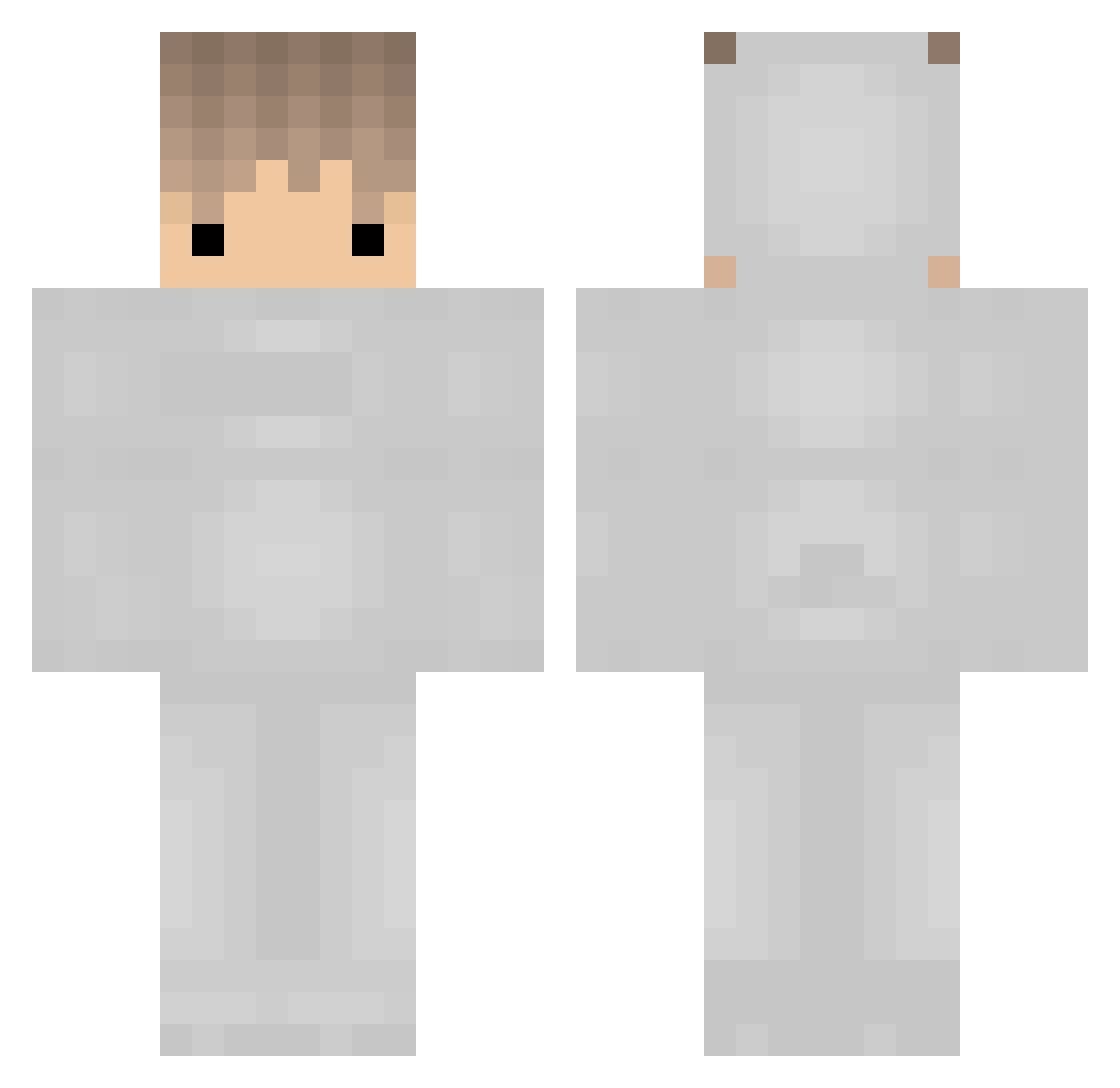 EnneBoh Minecraft skin, front and back view