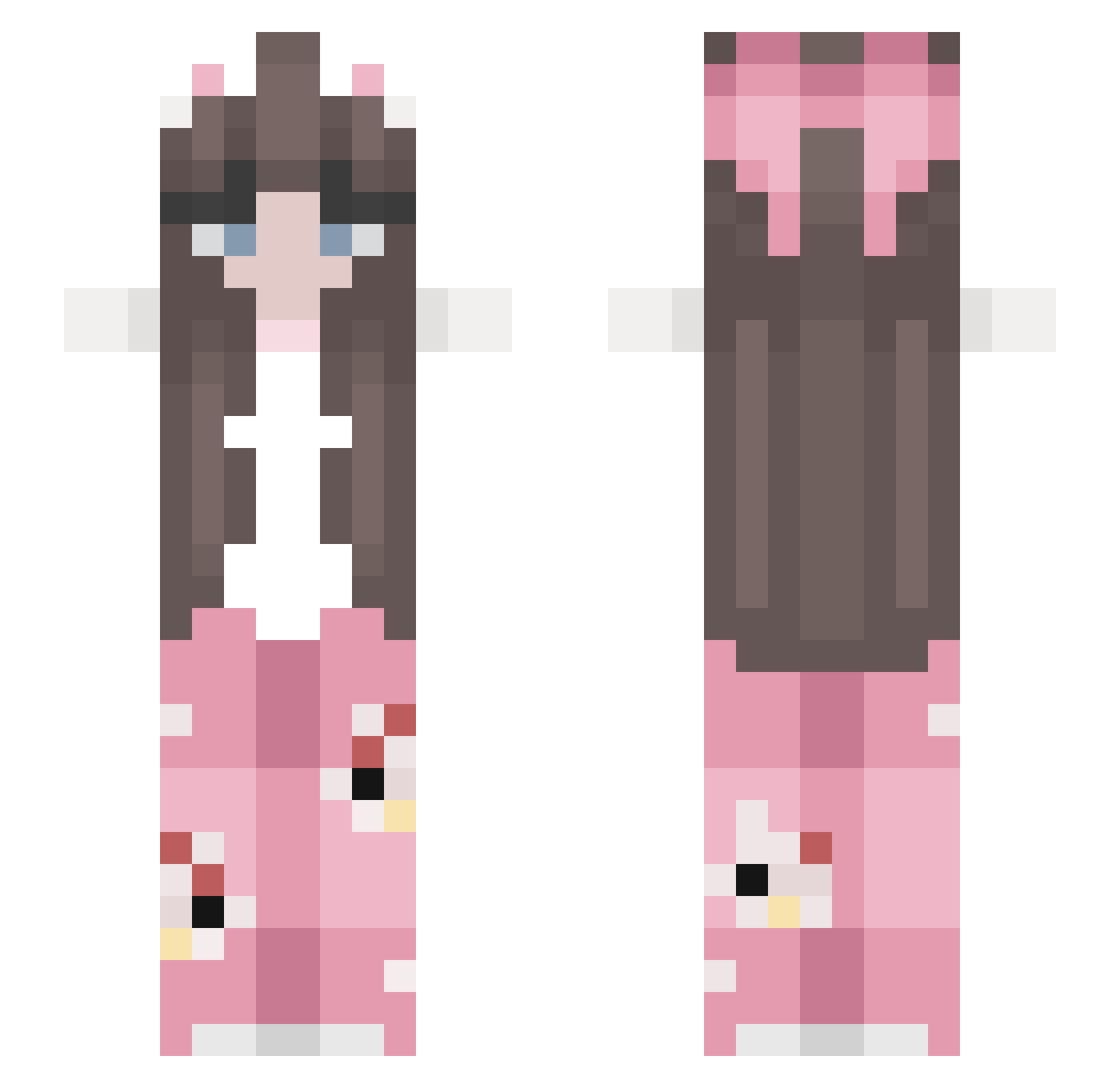 Kofix_240 Minecraft skin, front and back view