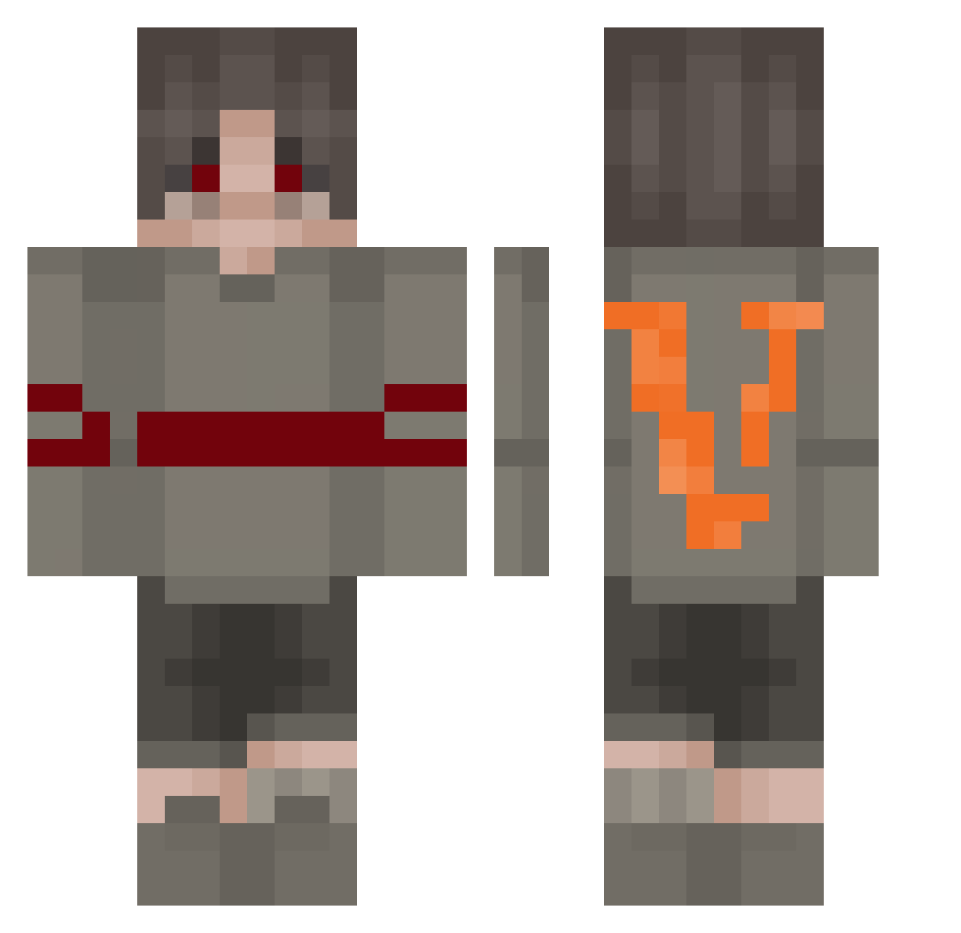 M30_Snorta Minecraft skin, front and back view