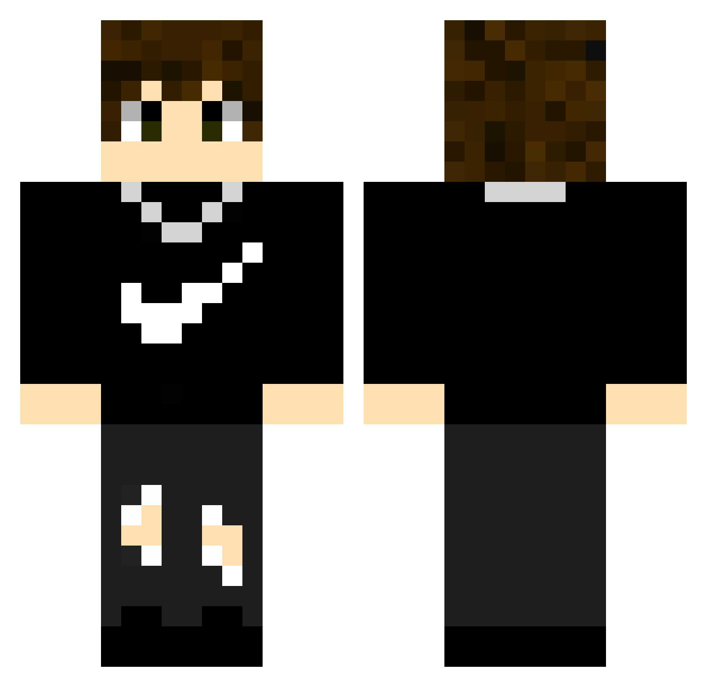 Jaboque Minecraft skin, front and back view