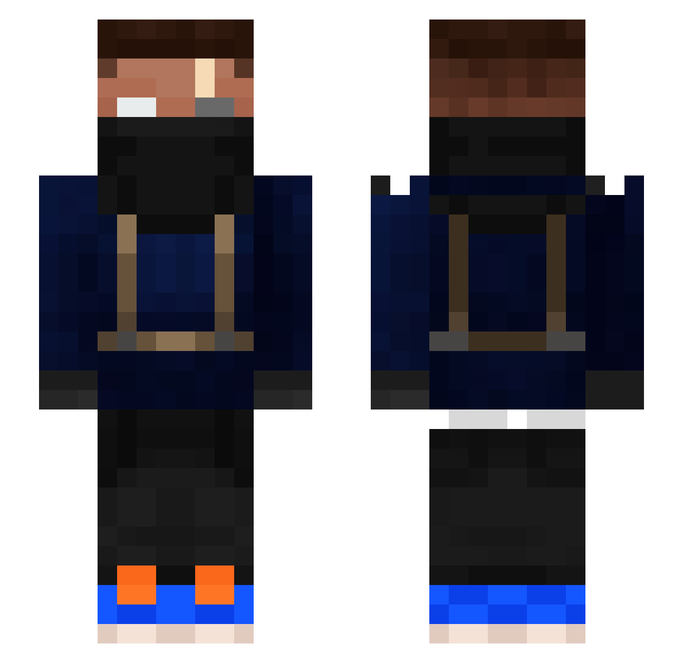 LEATHER_LEGGINGS Minecraft skin, front and back view