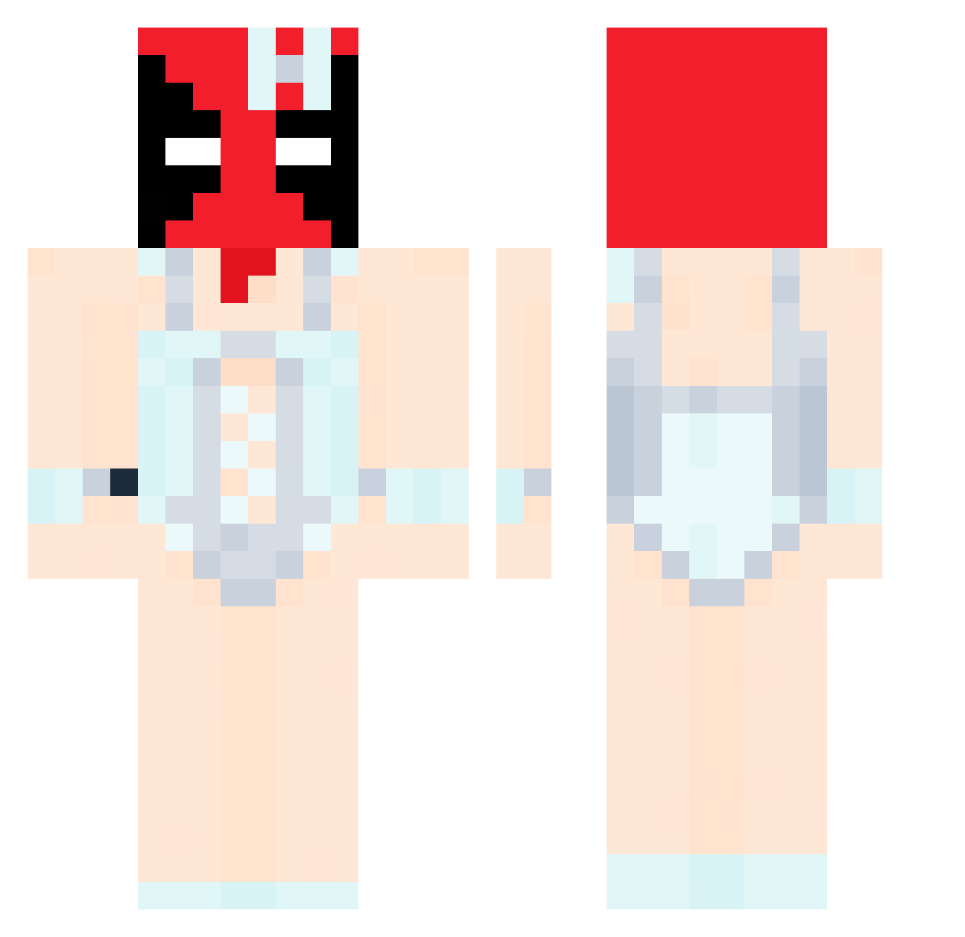 Jhonniergt Minecraft skin, front and back view