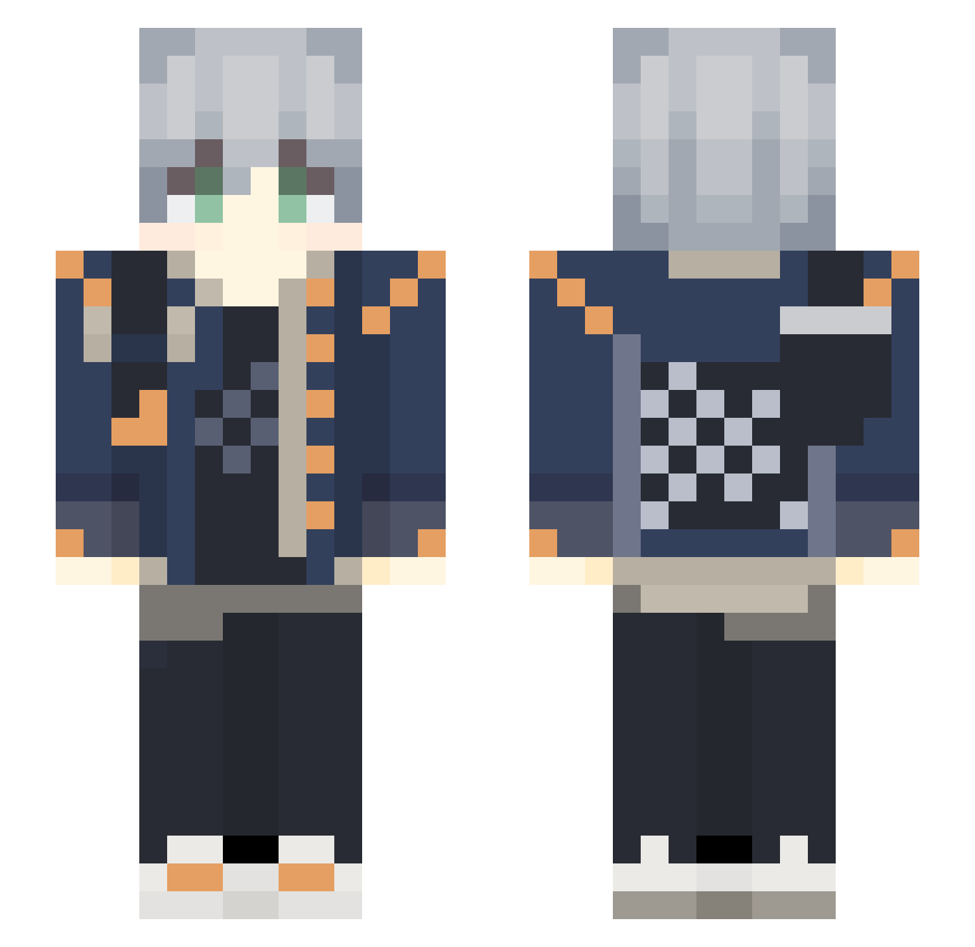 chairstealer69 Minecraft skin, front and back view