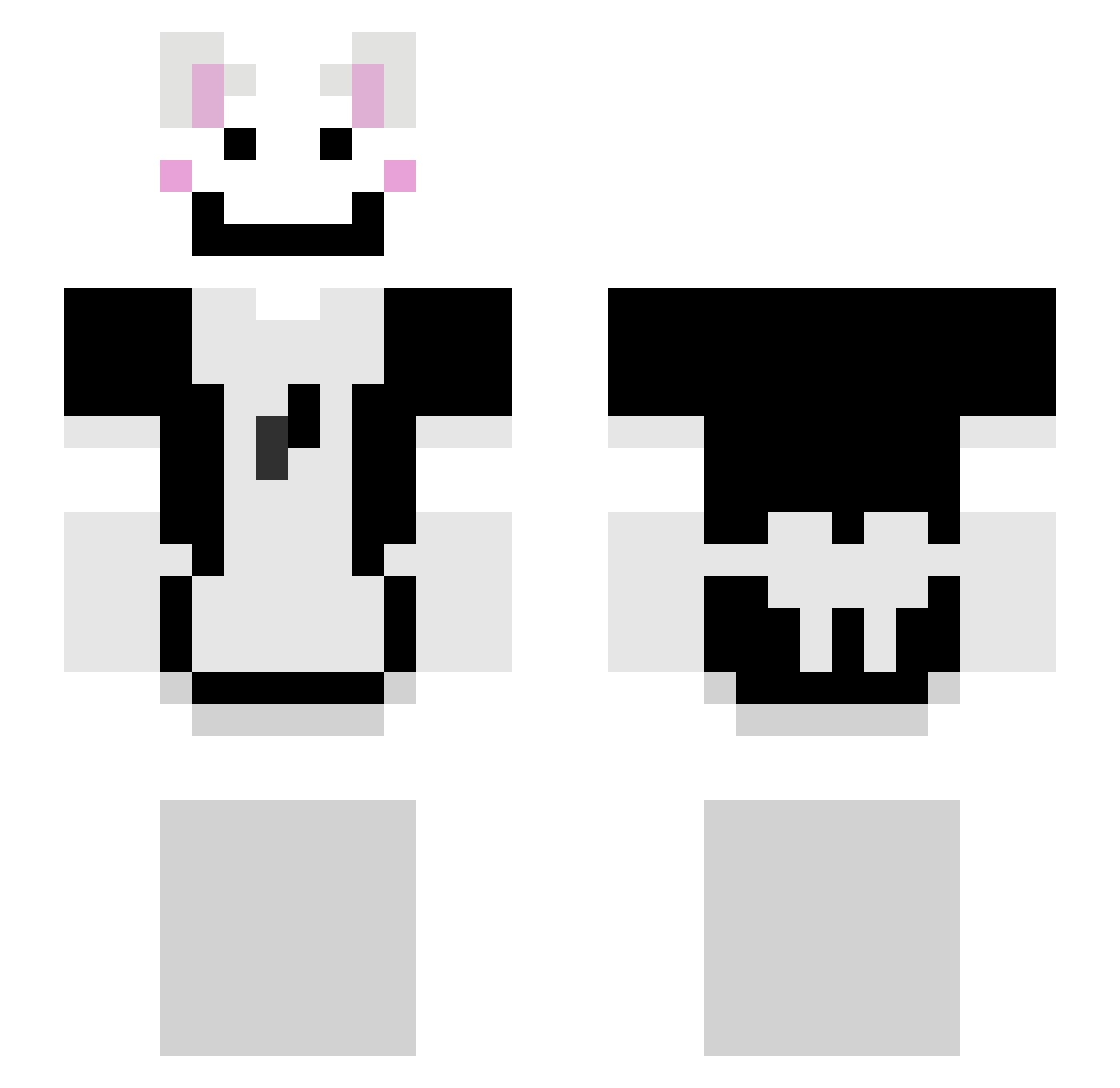 TobiTheBaconMan Minecraft skin, front and back view