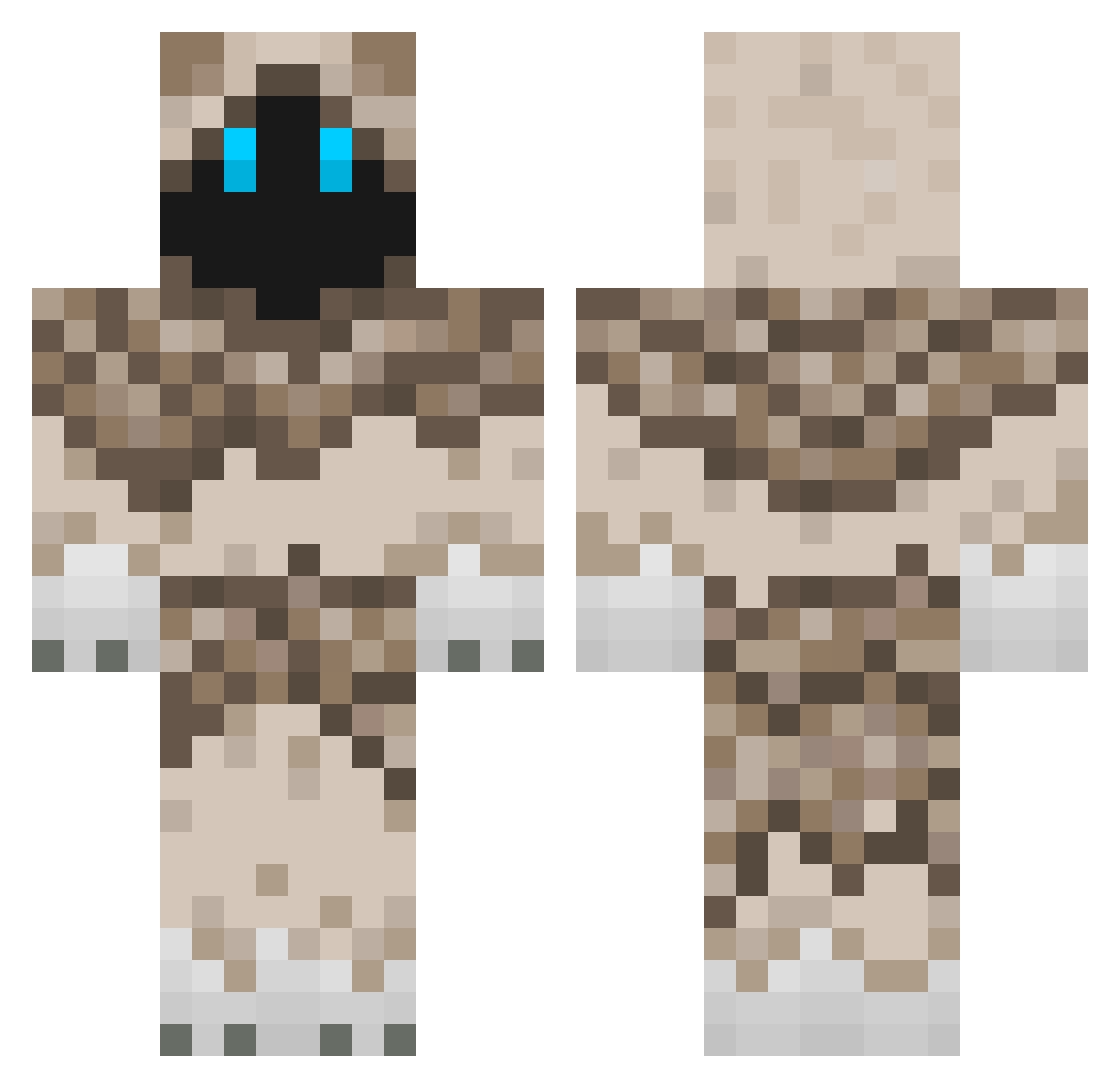 Benji_K12 Minecraft skin, front and back view