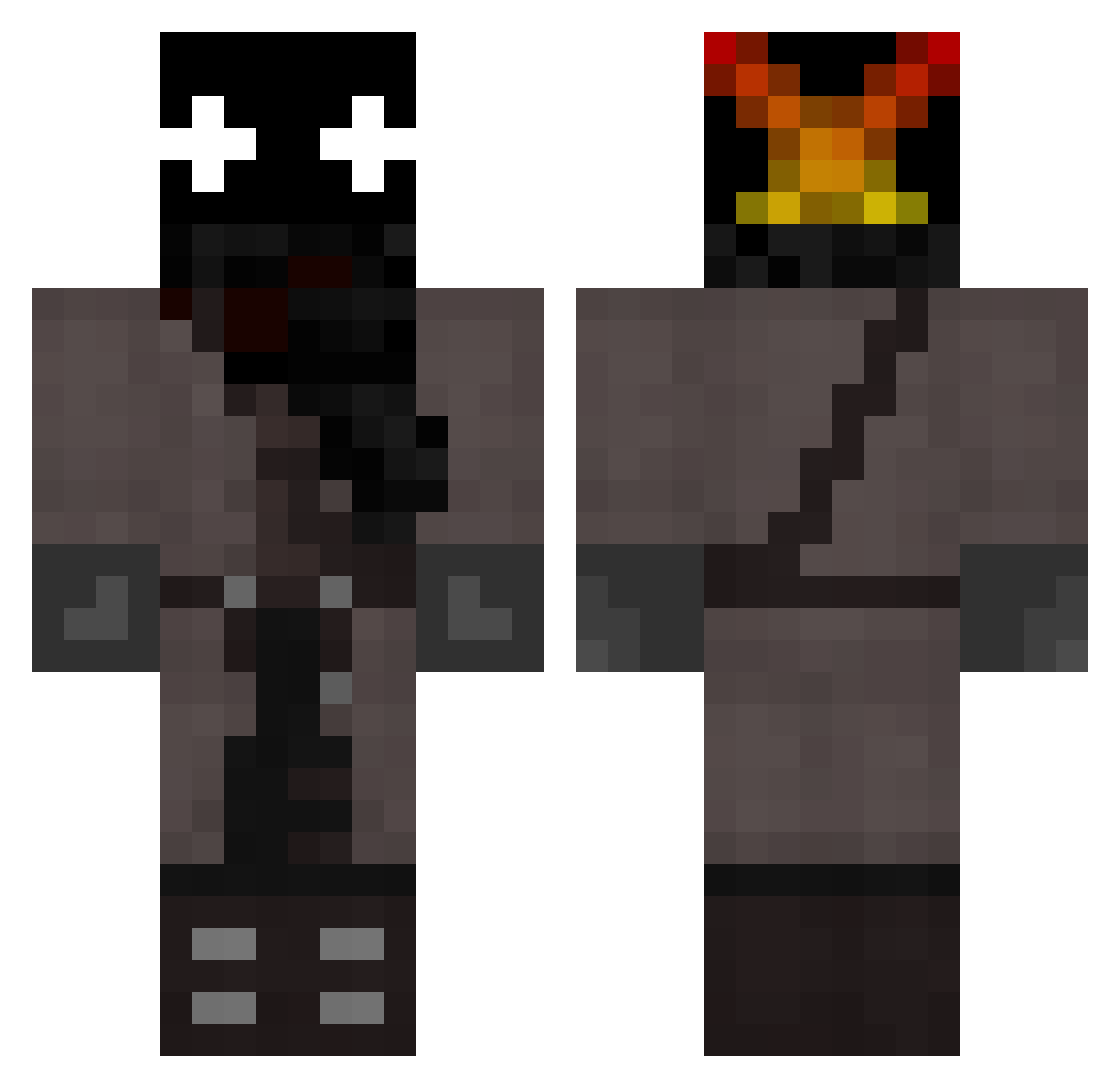 God_in_Person Minecraft skin, front and back view