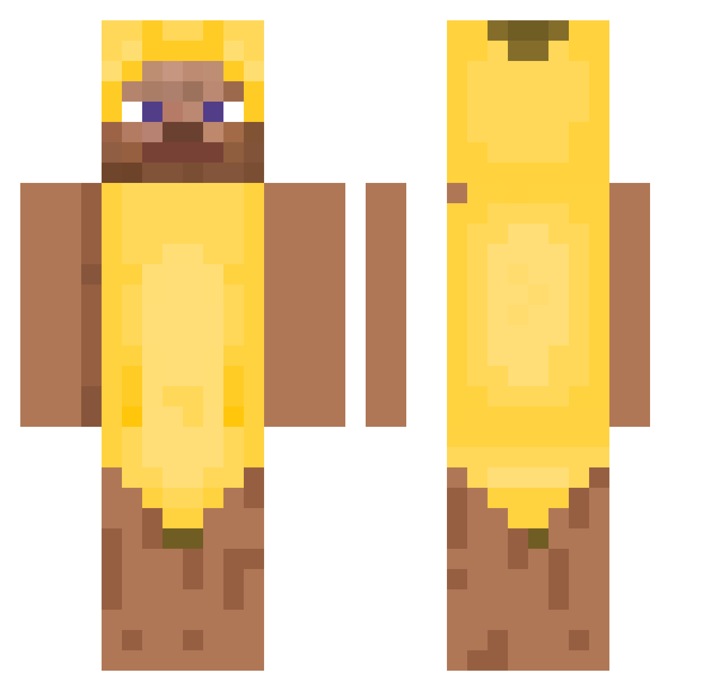 DoyouwantBananan Minecraft skin, front and back view
