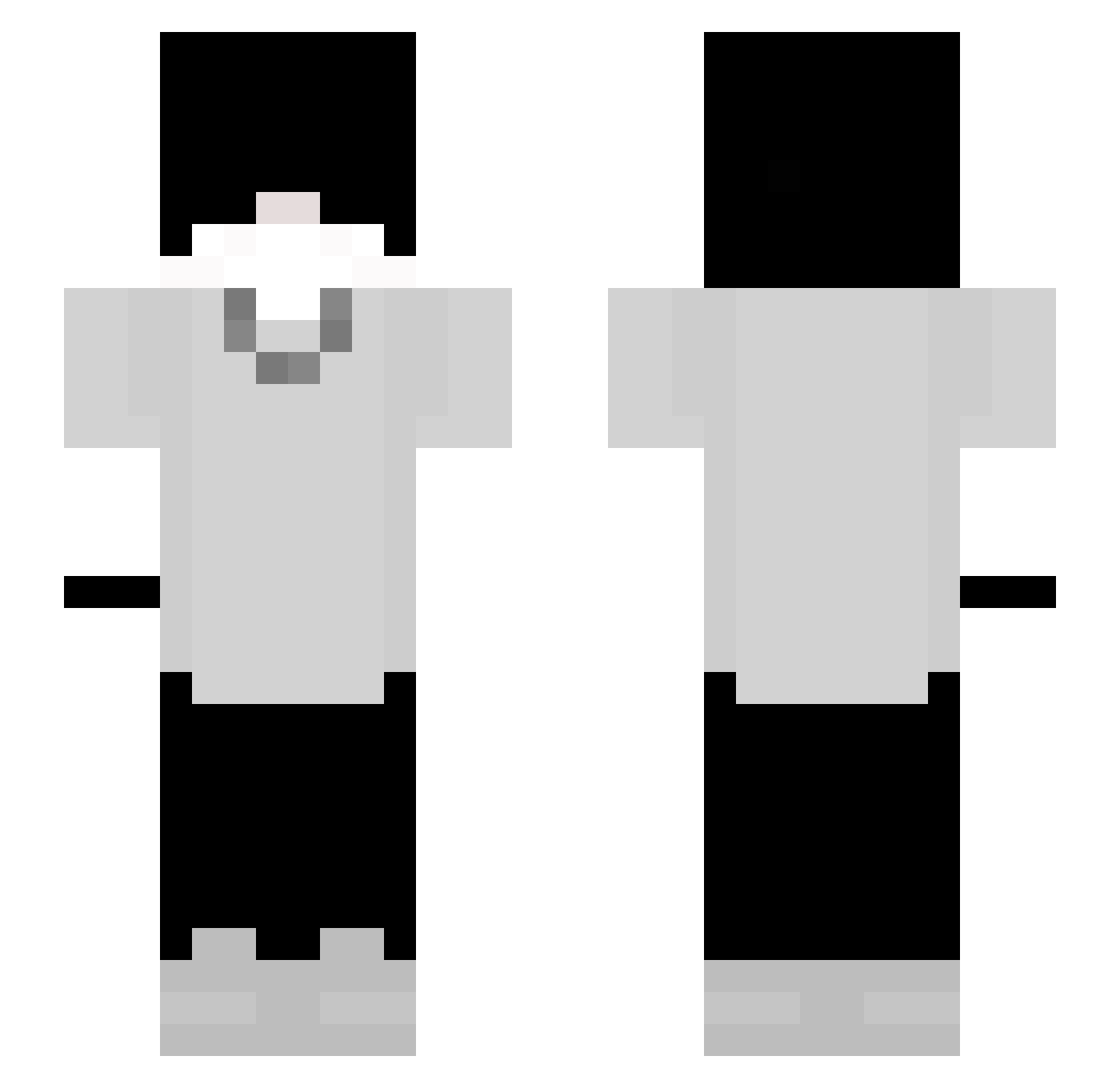 vhodka Minecraft skin, front and back view