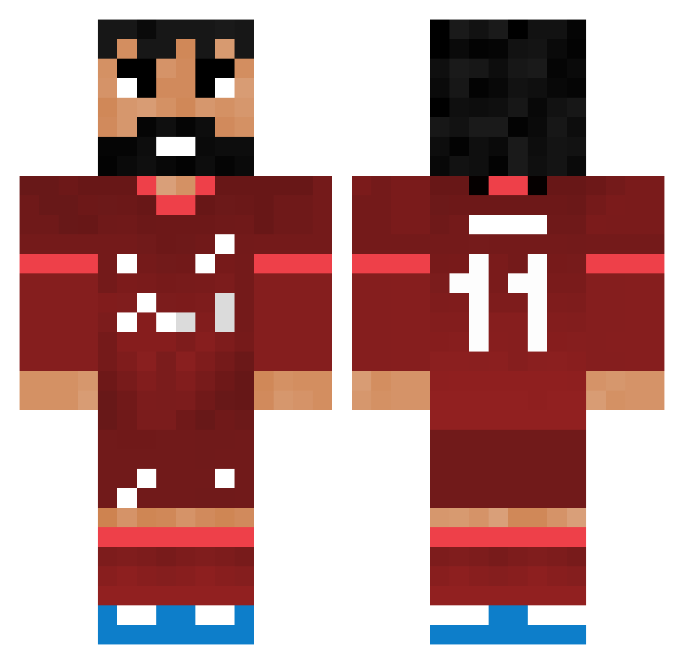 zJoshhh Minecraft skin, front and back view