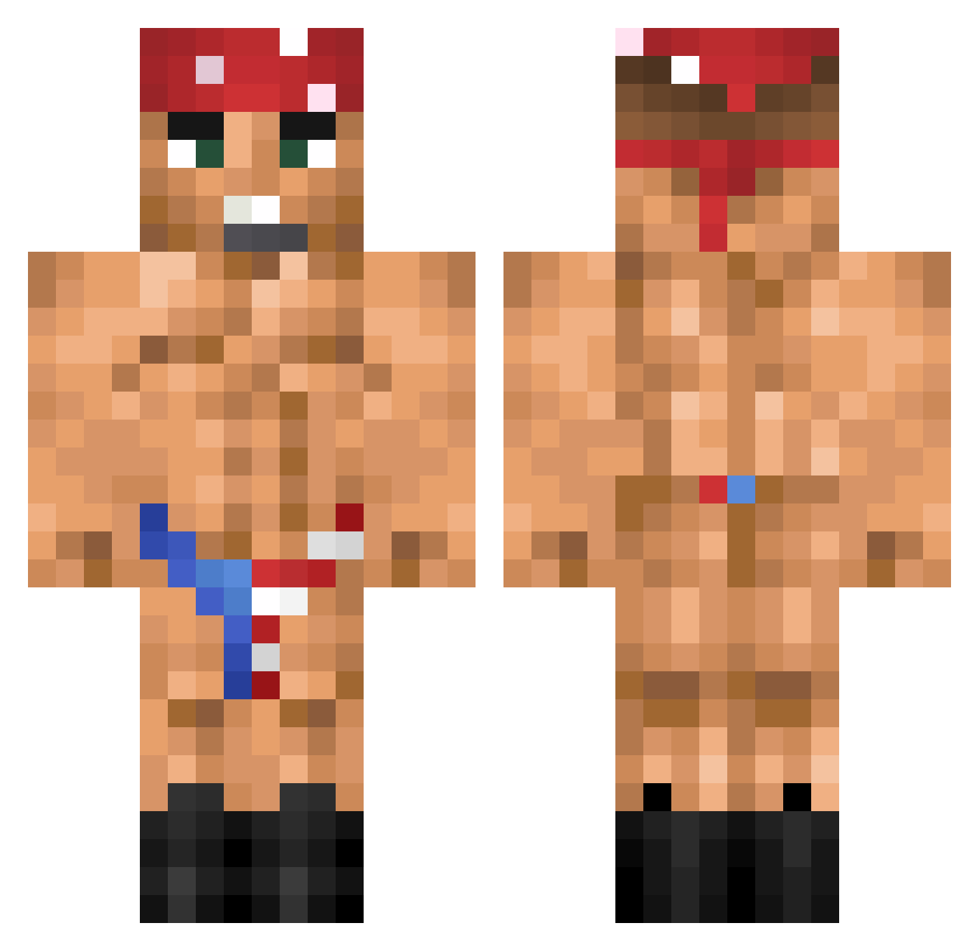 Mykeluuu Minecraft skin, front and back view