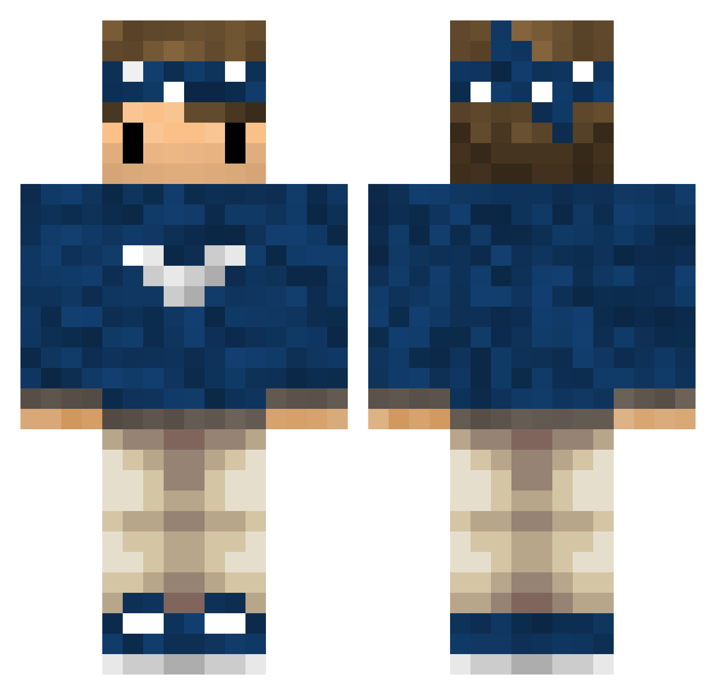 Lencey Minecraft skin, front and back view