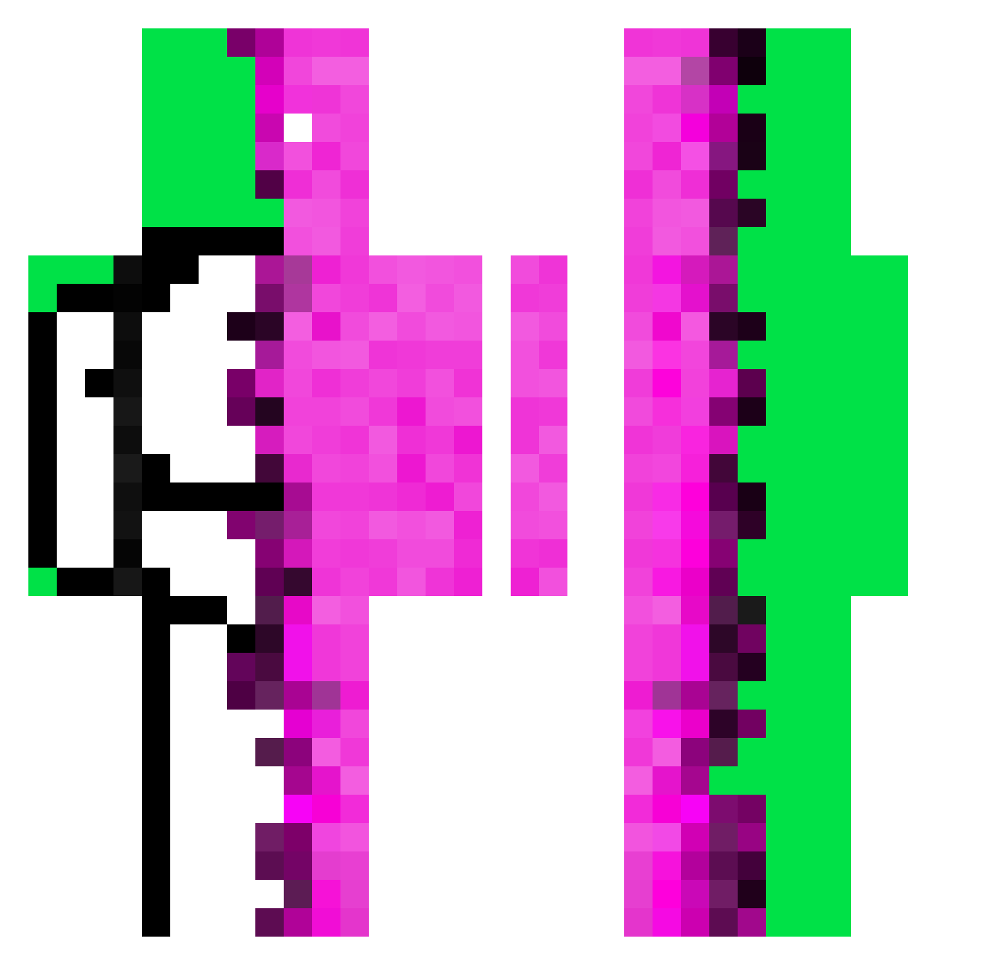 Glumanda23 Minecraft skin, front and back view