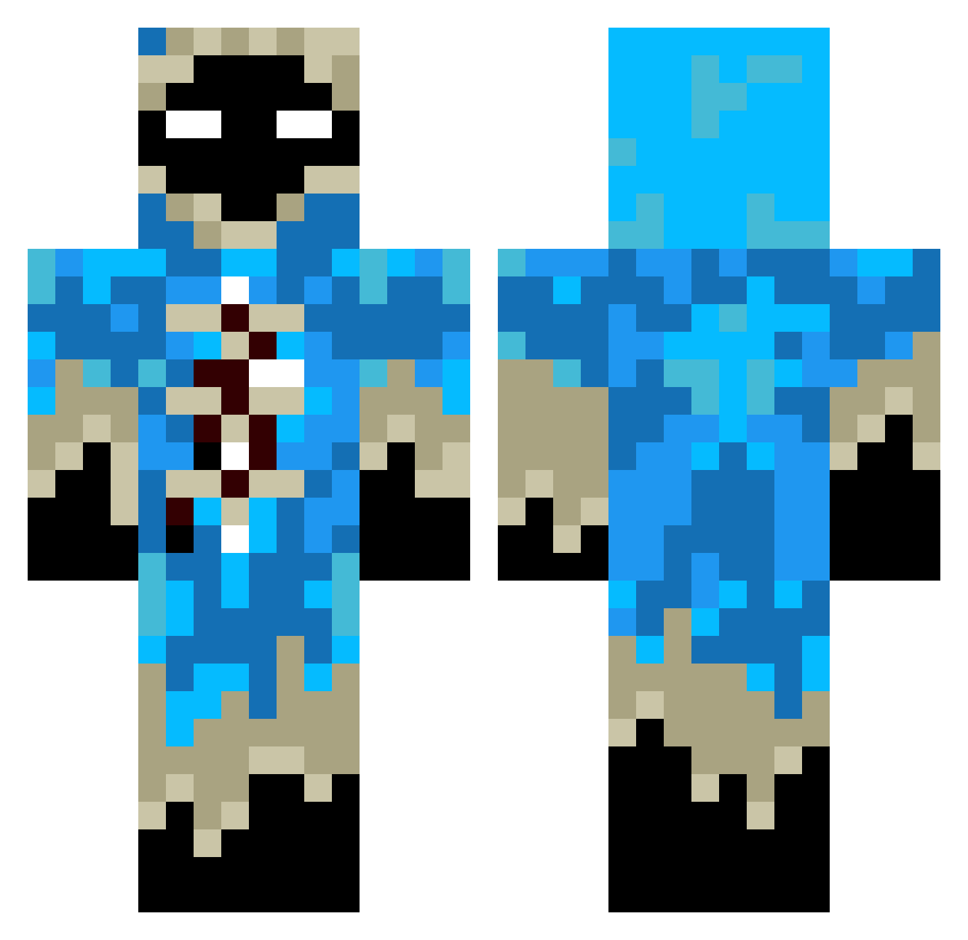 TriColor1192 Minecraft skin, front and back view