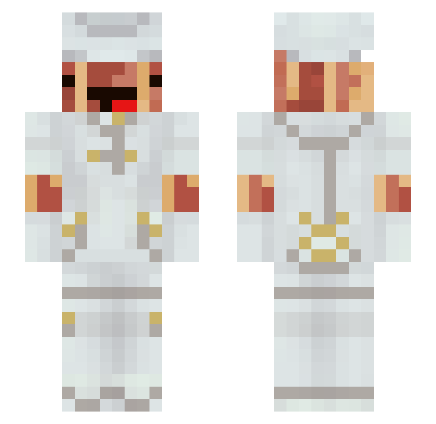 BitzOfBacon Minecraft skin, front and back view