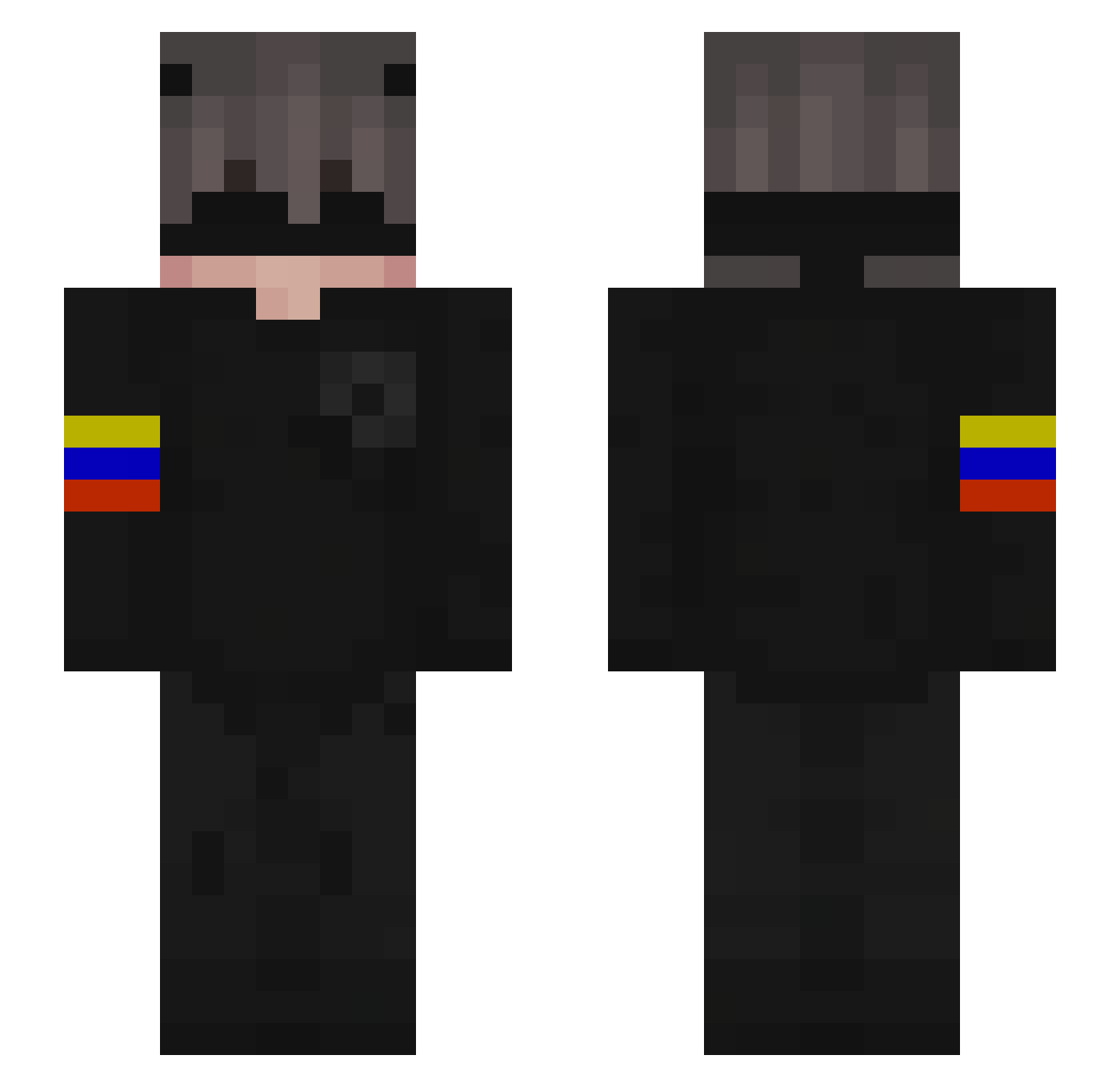 mankekekk Minecraft skin, front and back view
