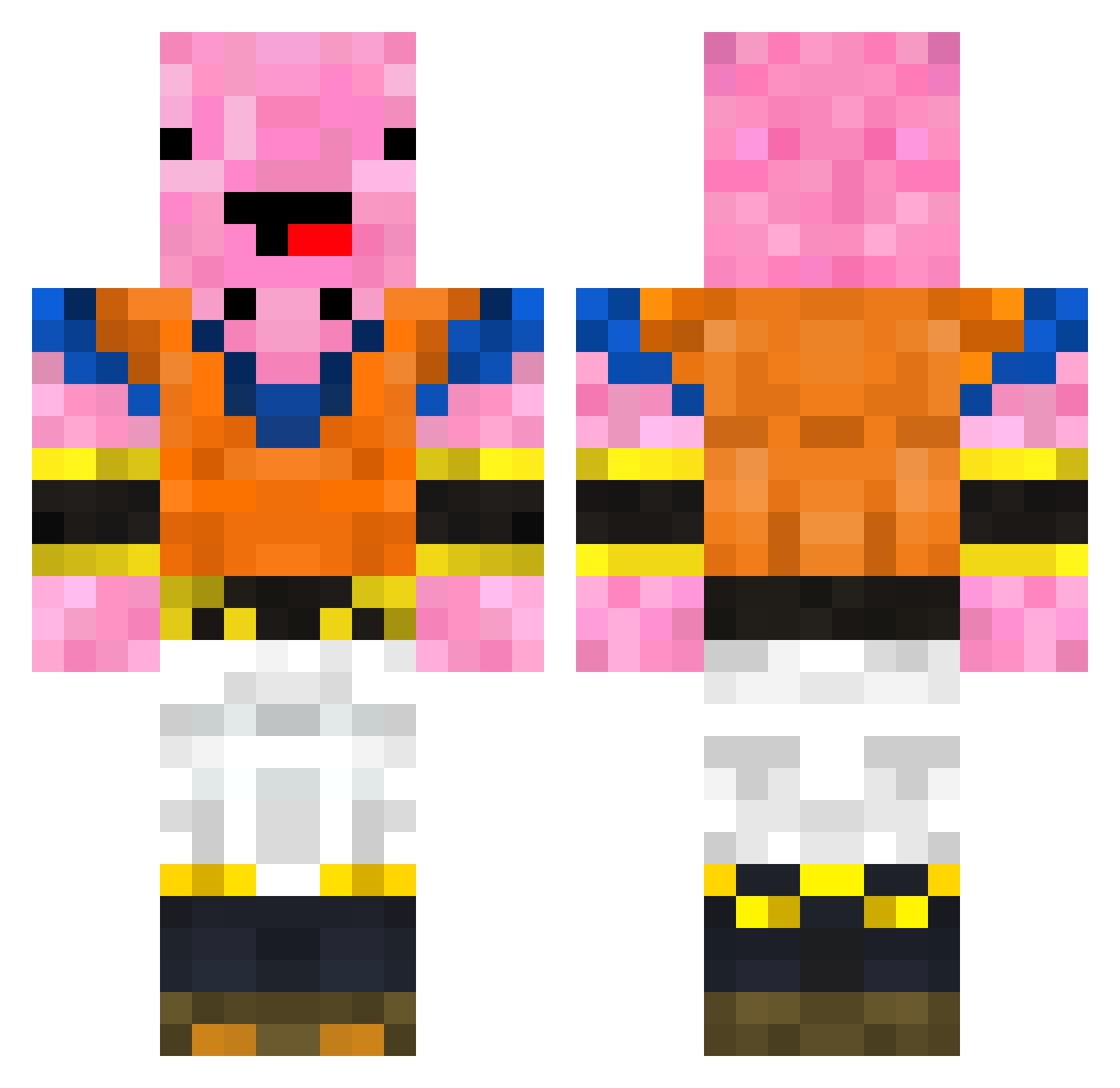 juancraftYT3 Minecraft skin, front and back view