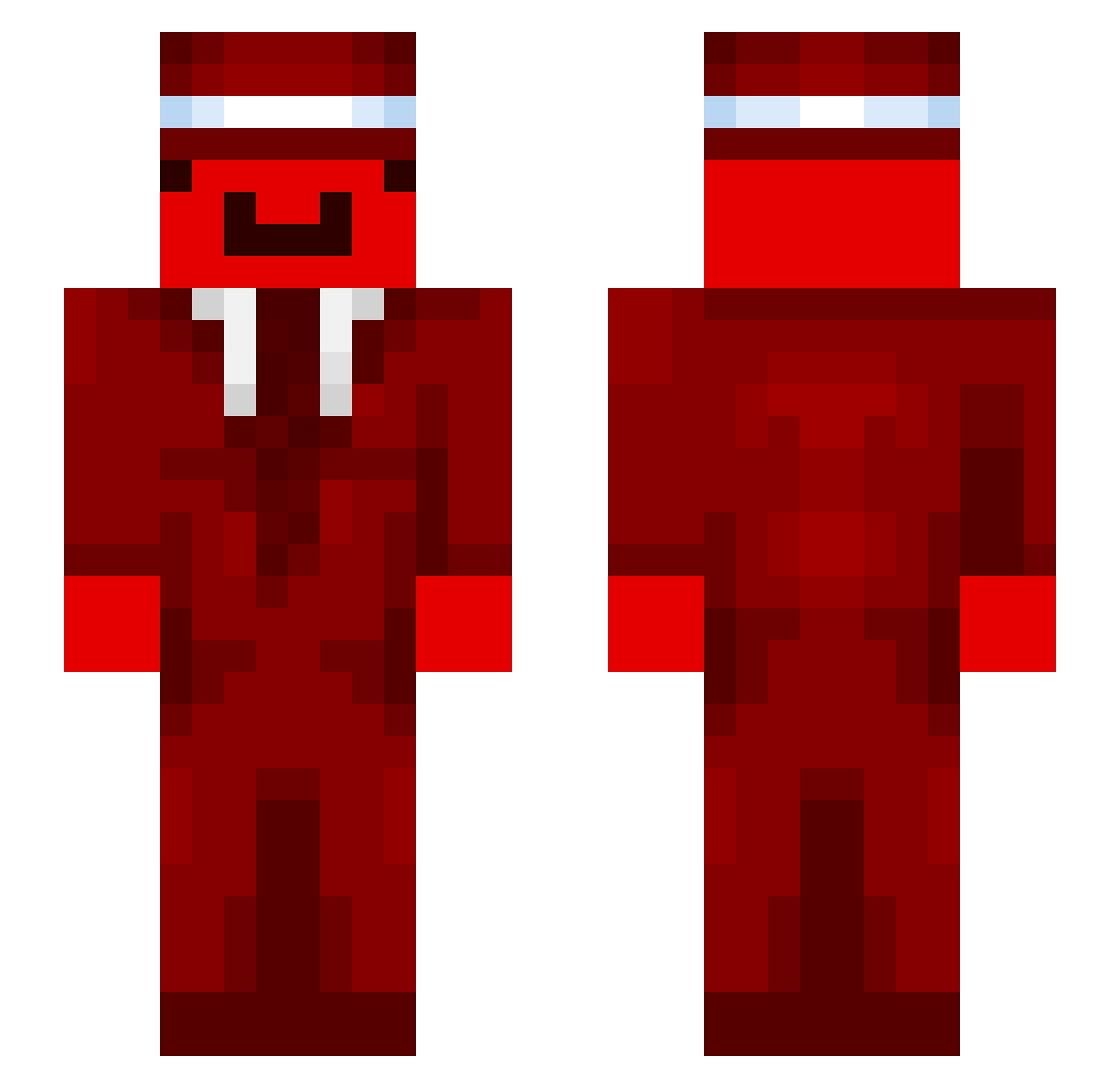 NBAnick Minecraft skin, front and back view