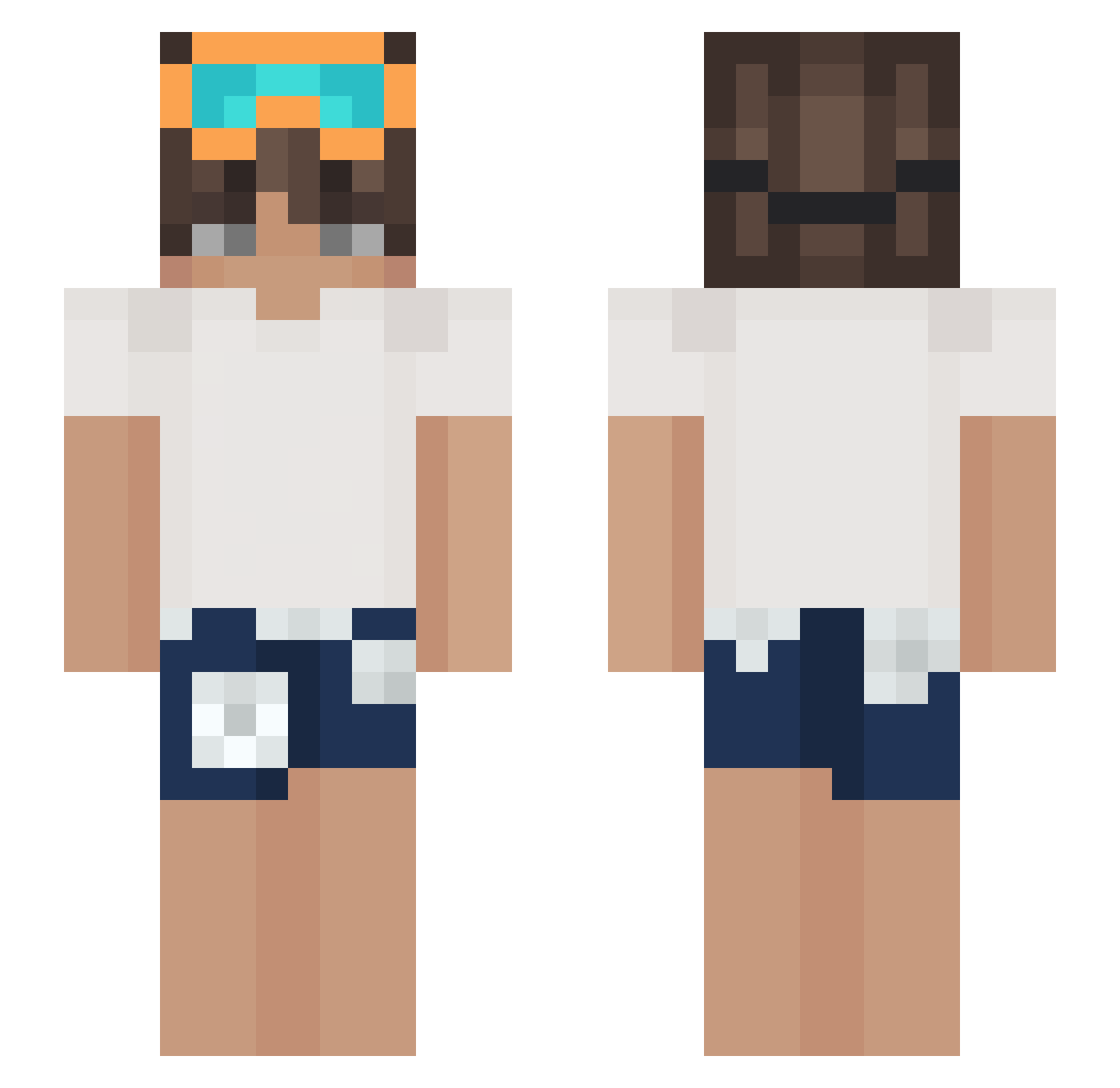 minemonsterx Minecraft skin, front and back view