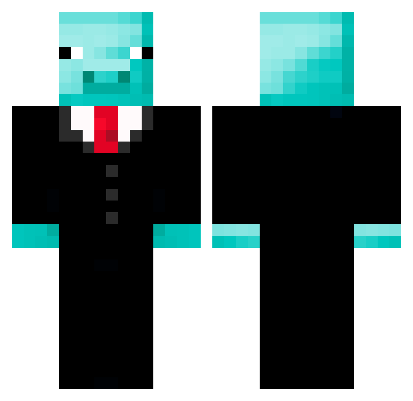 TomasBrady Minecraft skin, front and back view