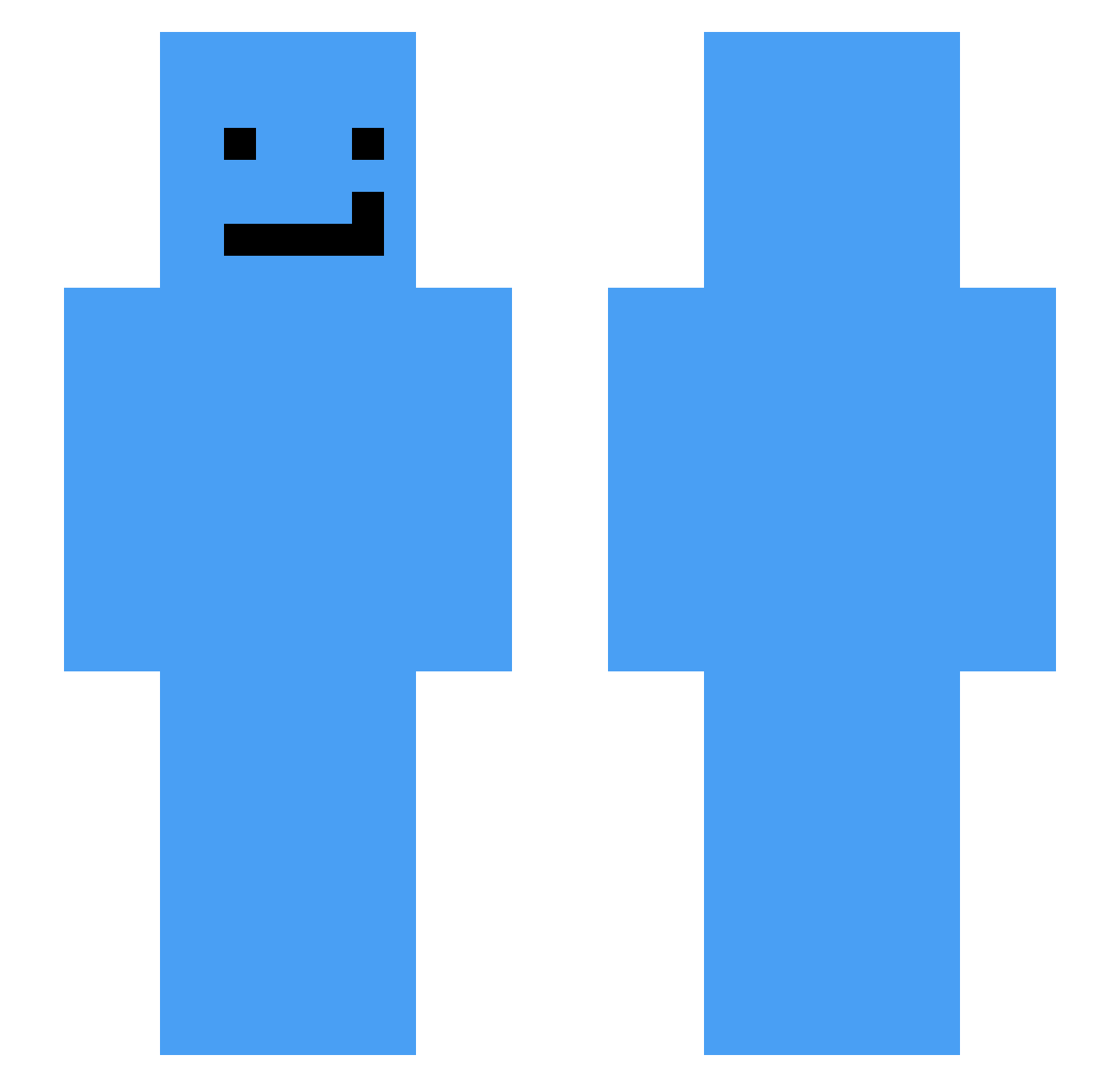 Goffix44 Minecraft skin, front and back view