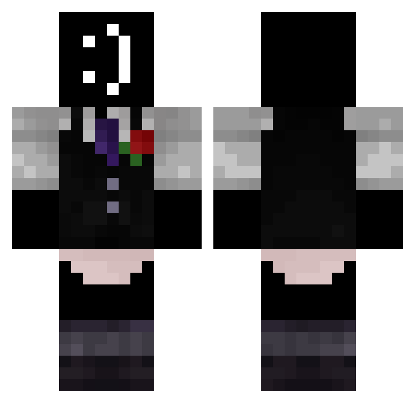 Tsumugsmuugs Minecraft skin, front and back view
