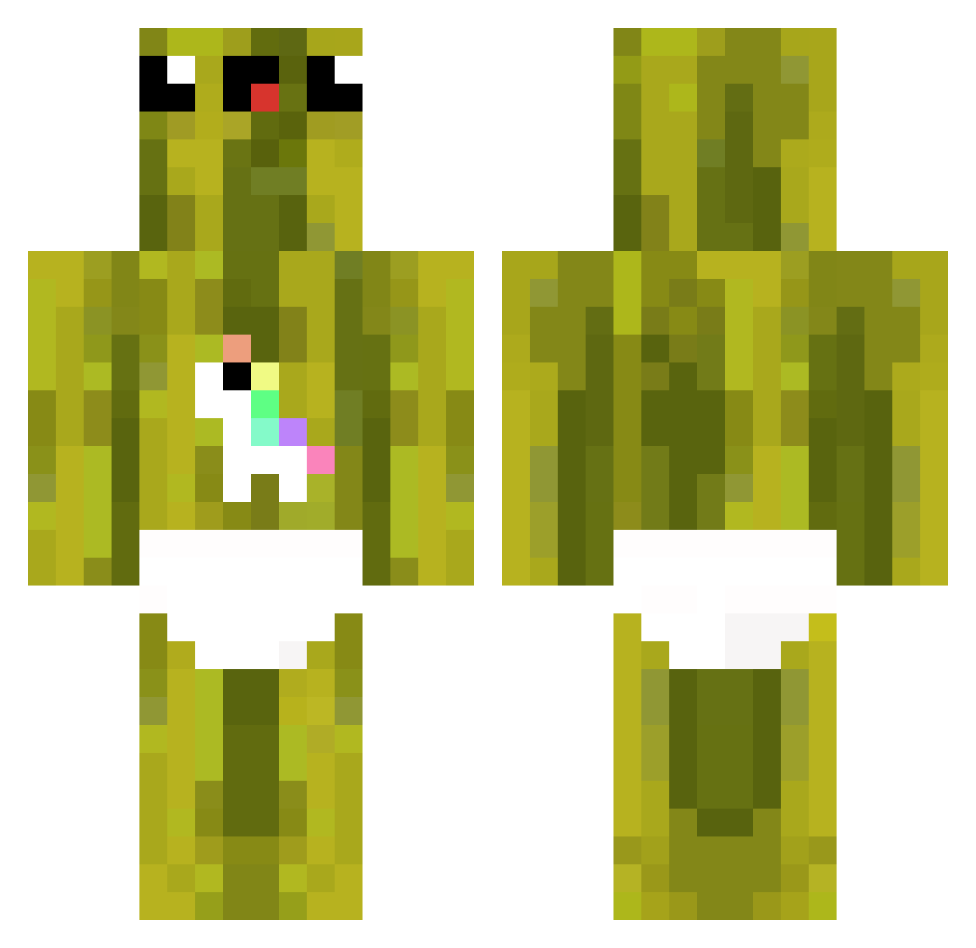 EesKoo Minecraft skin, front and back view