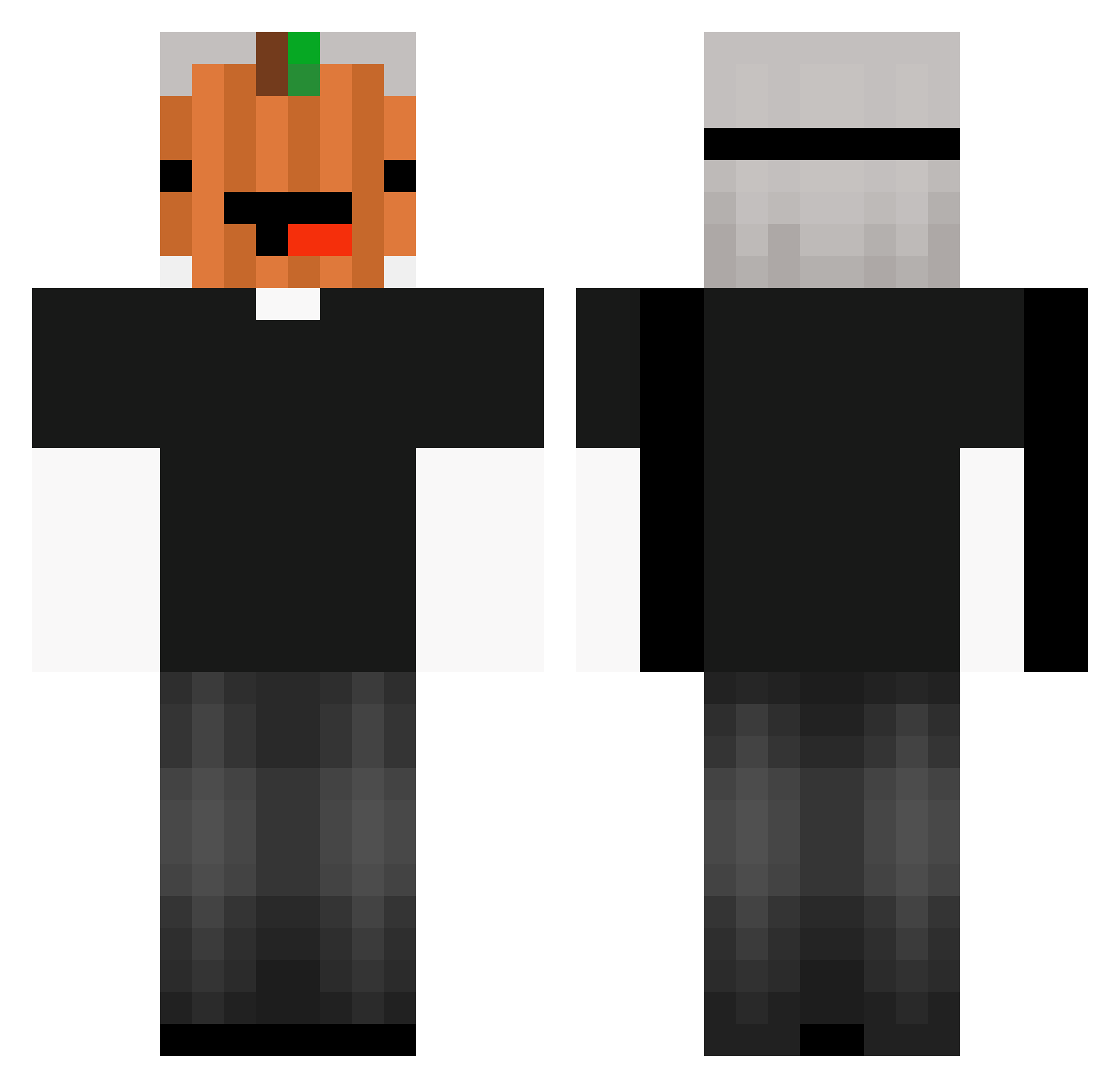 Sotrix_BH Minecraft skin, front and back view