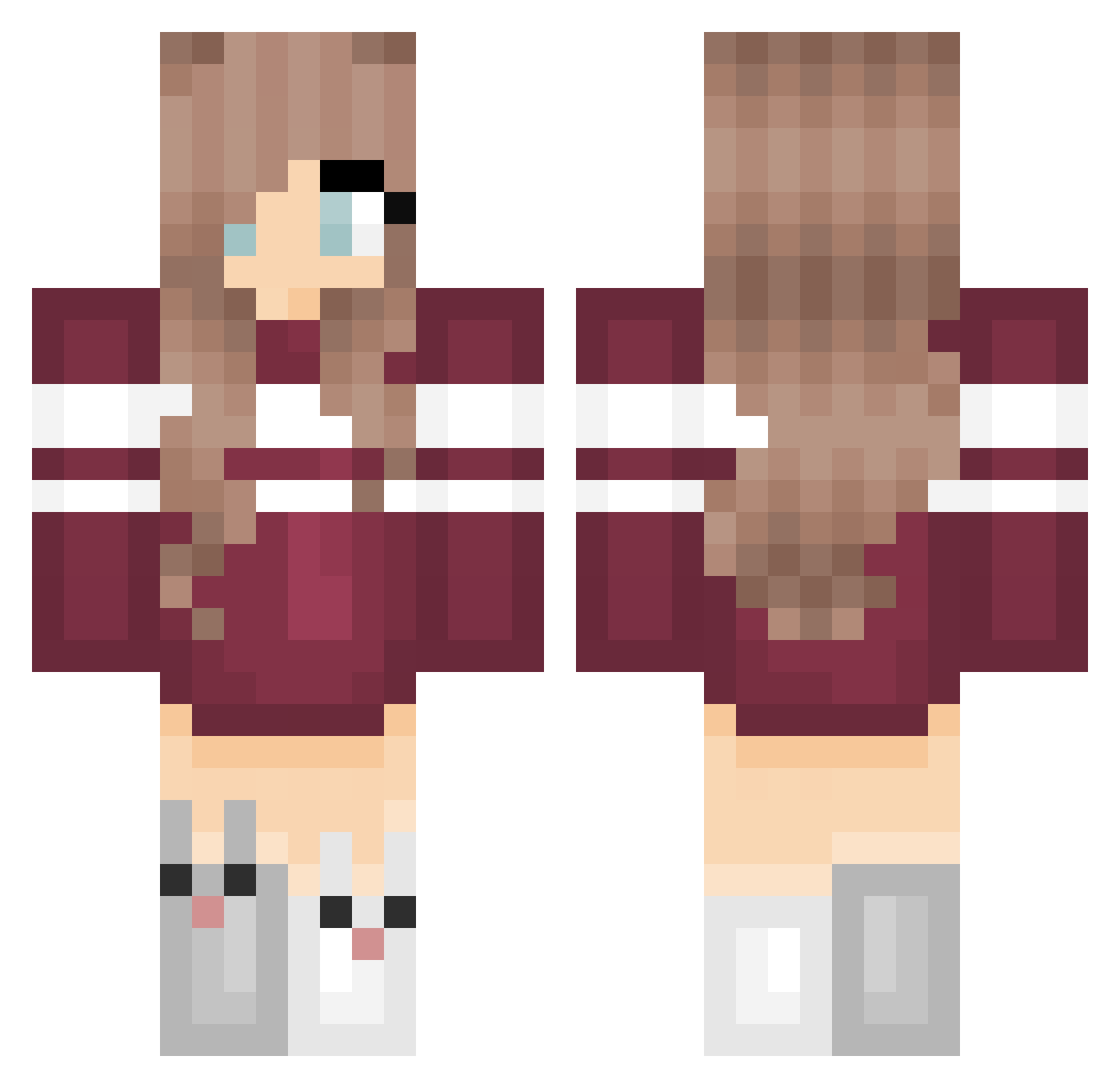 Ender_Bit Minecraft skin, front and back view
