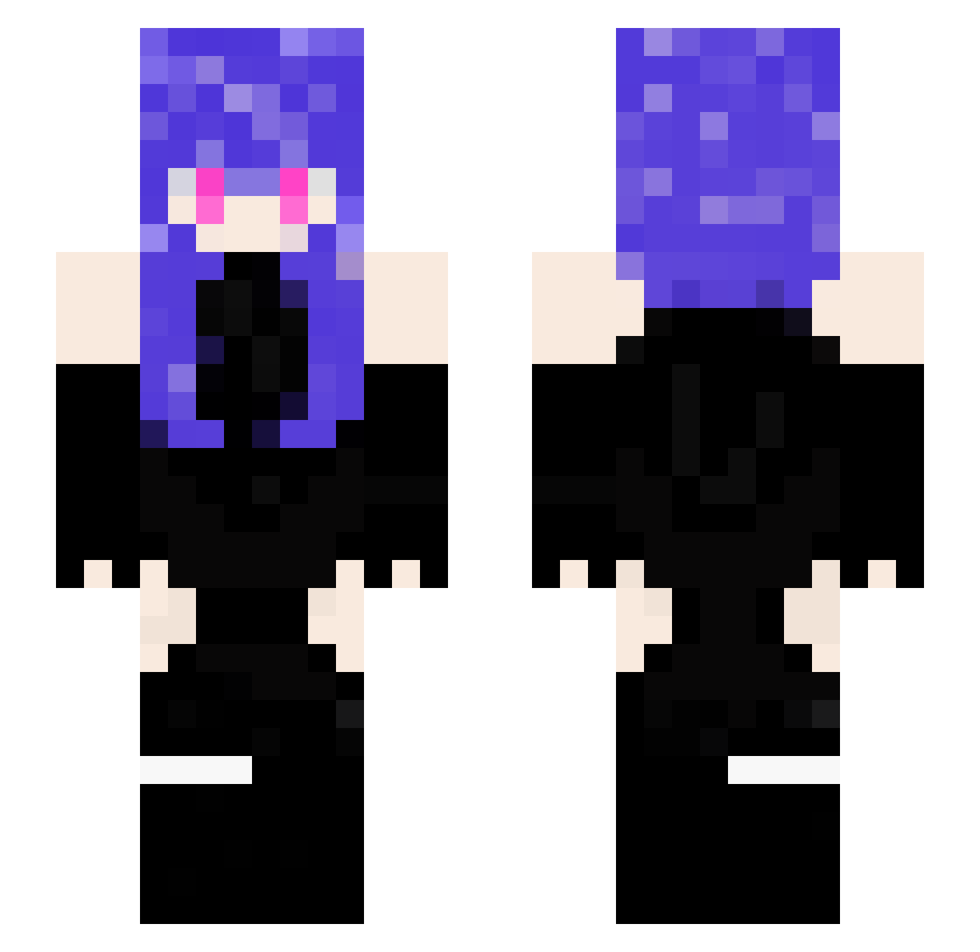LQL8543 Minecraft skin, front and back view