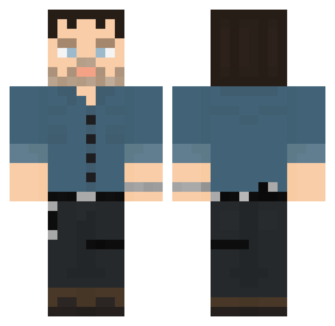 penshichum Minecraft skin, front and back view