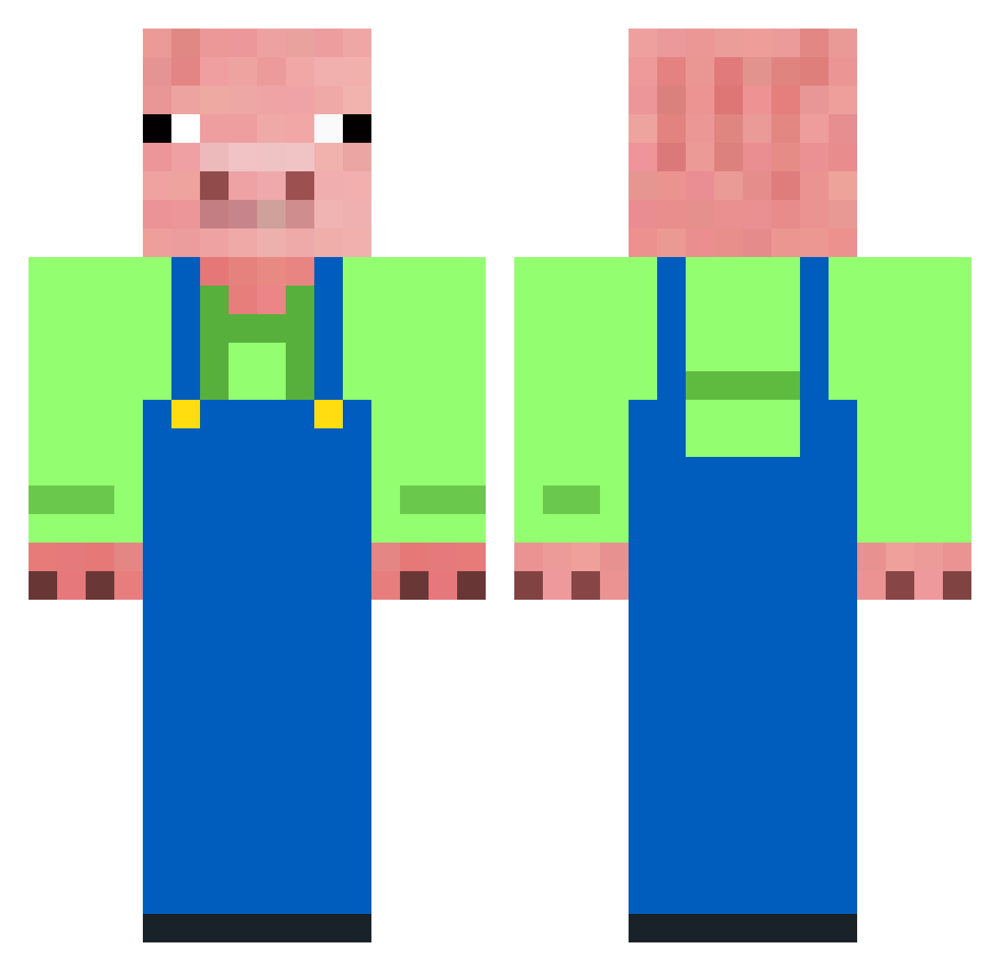 DuRpp_Oniline Minecraft skin, front and back view