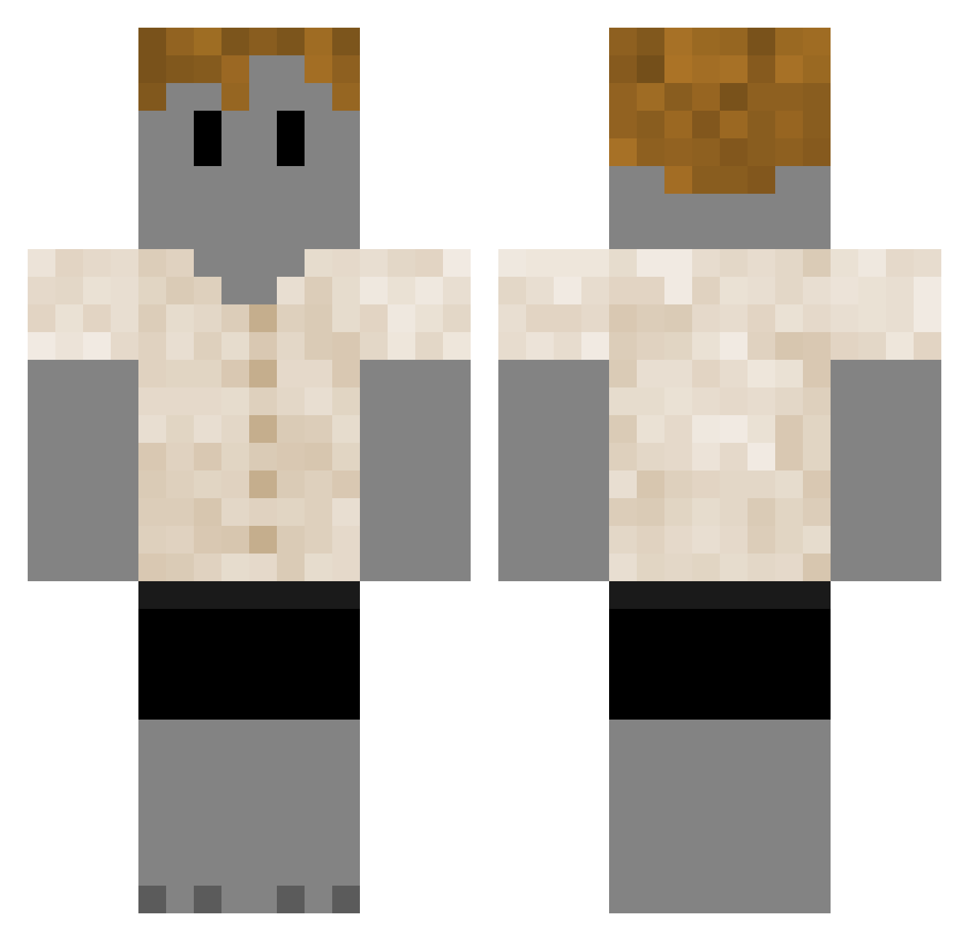 s2ColdBlooded Minecraft skin, front and back view