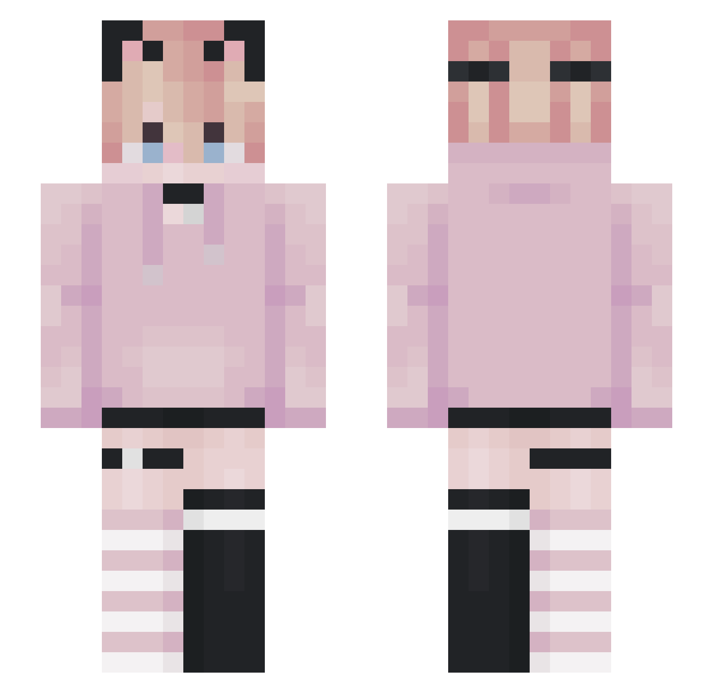 Avocet2 Minecraft skin, front and back view