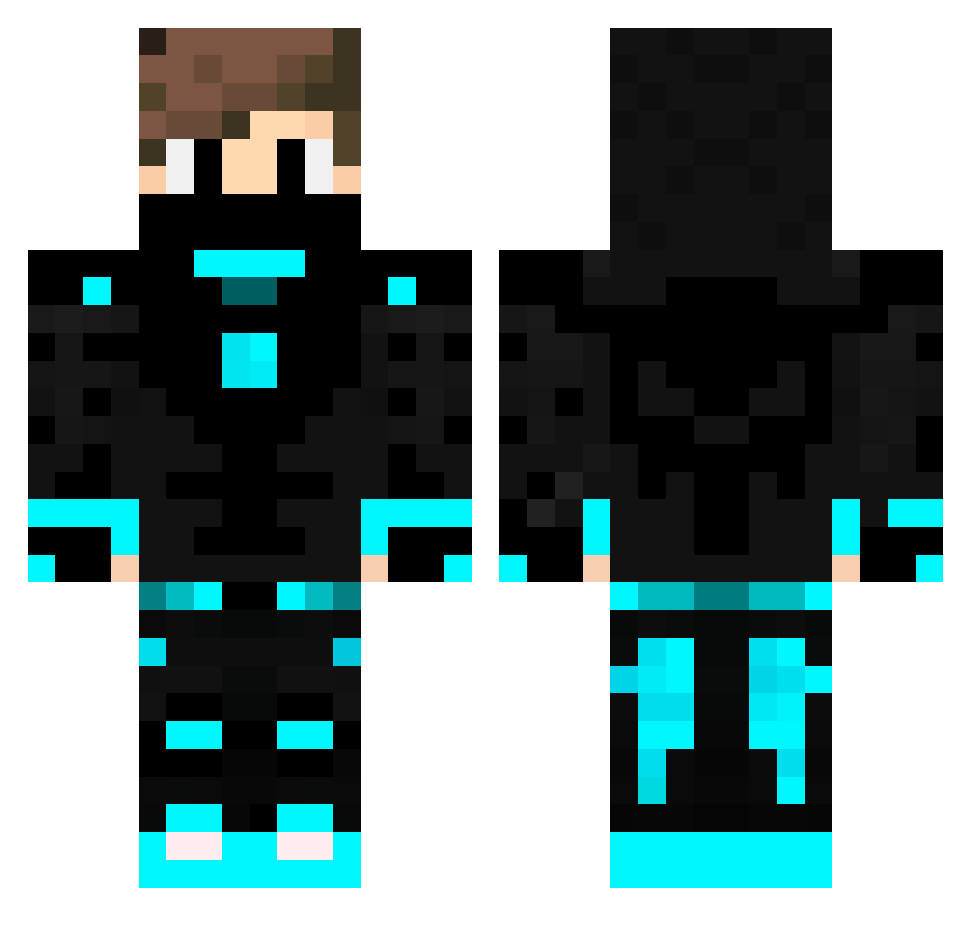 Mathisovic Minecraft skin, front and back view