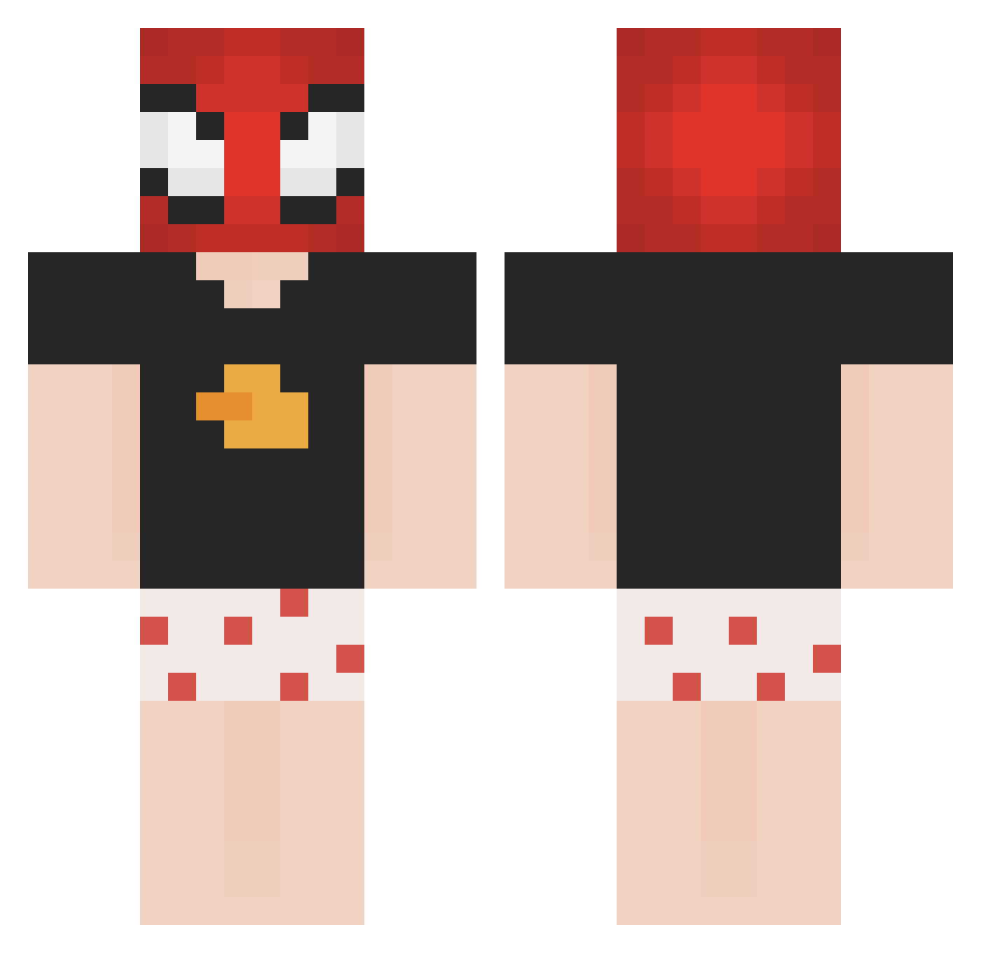 oSterilize Minecraft skin, front and back view