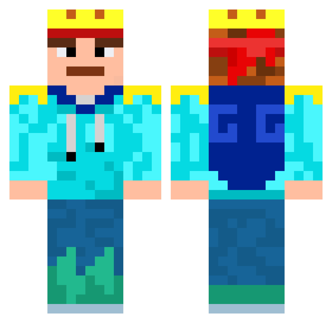 Lory__Gamer13 Minecraft skin, front and back view