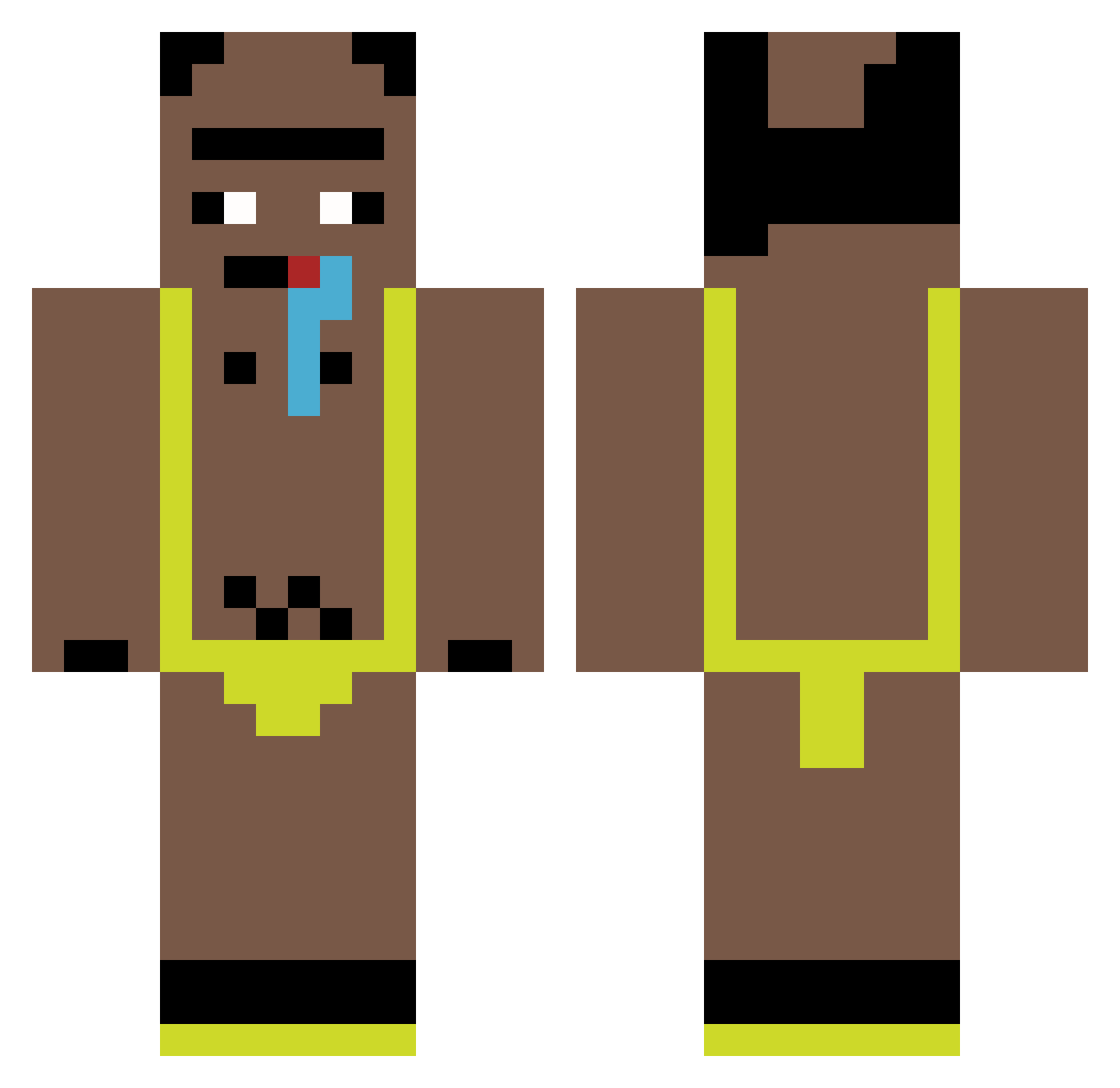 muikku99 Minecraft skin, front and back view