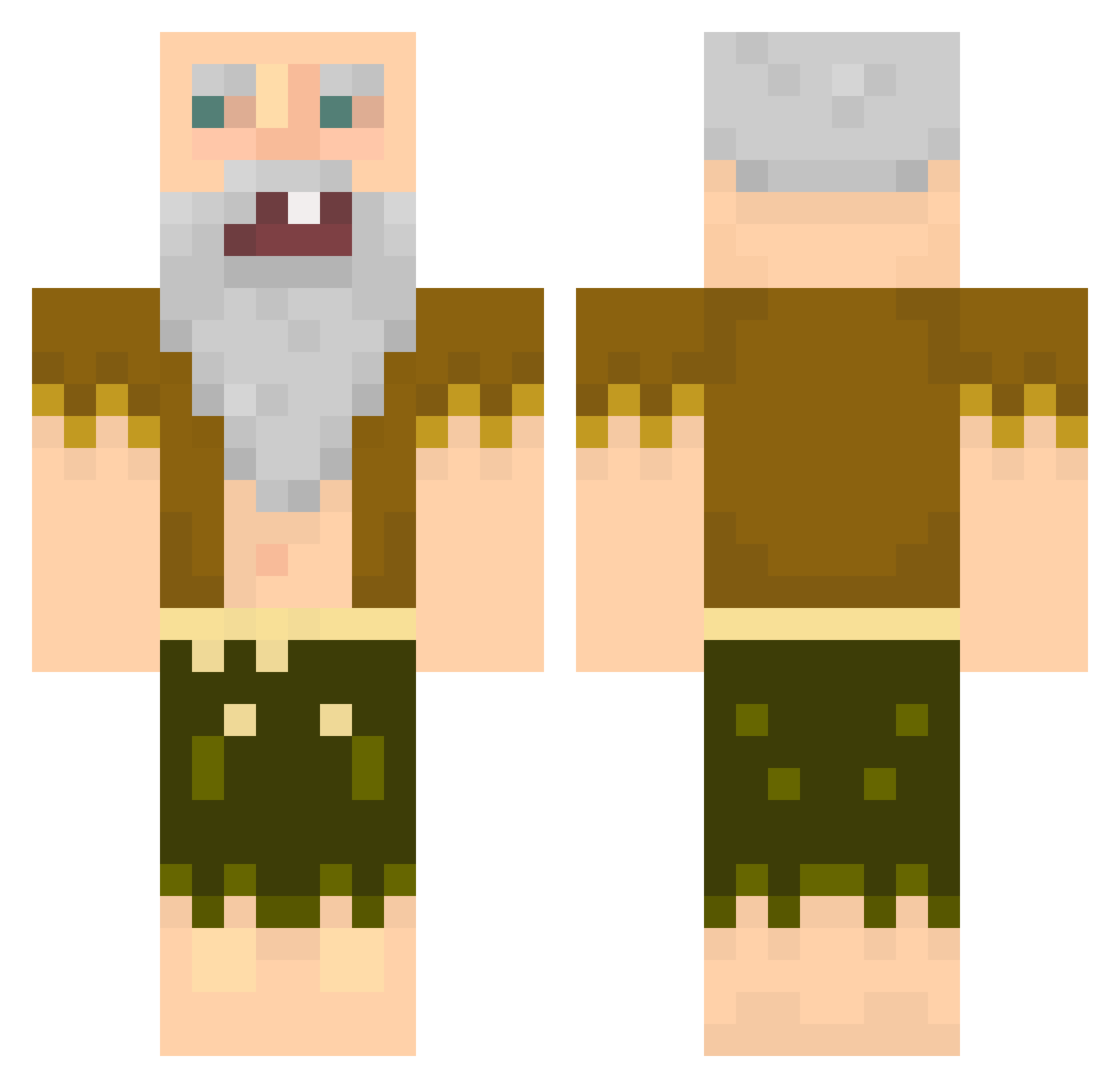 Cr088 Minecraft skin, front and back view