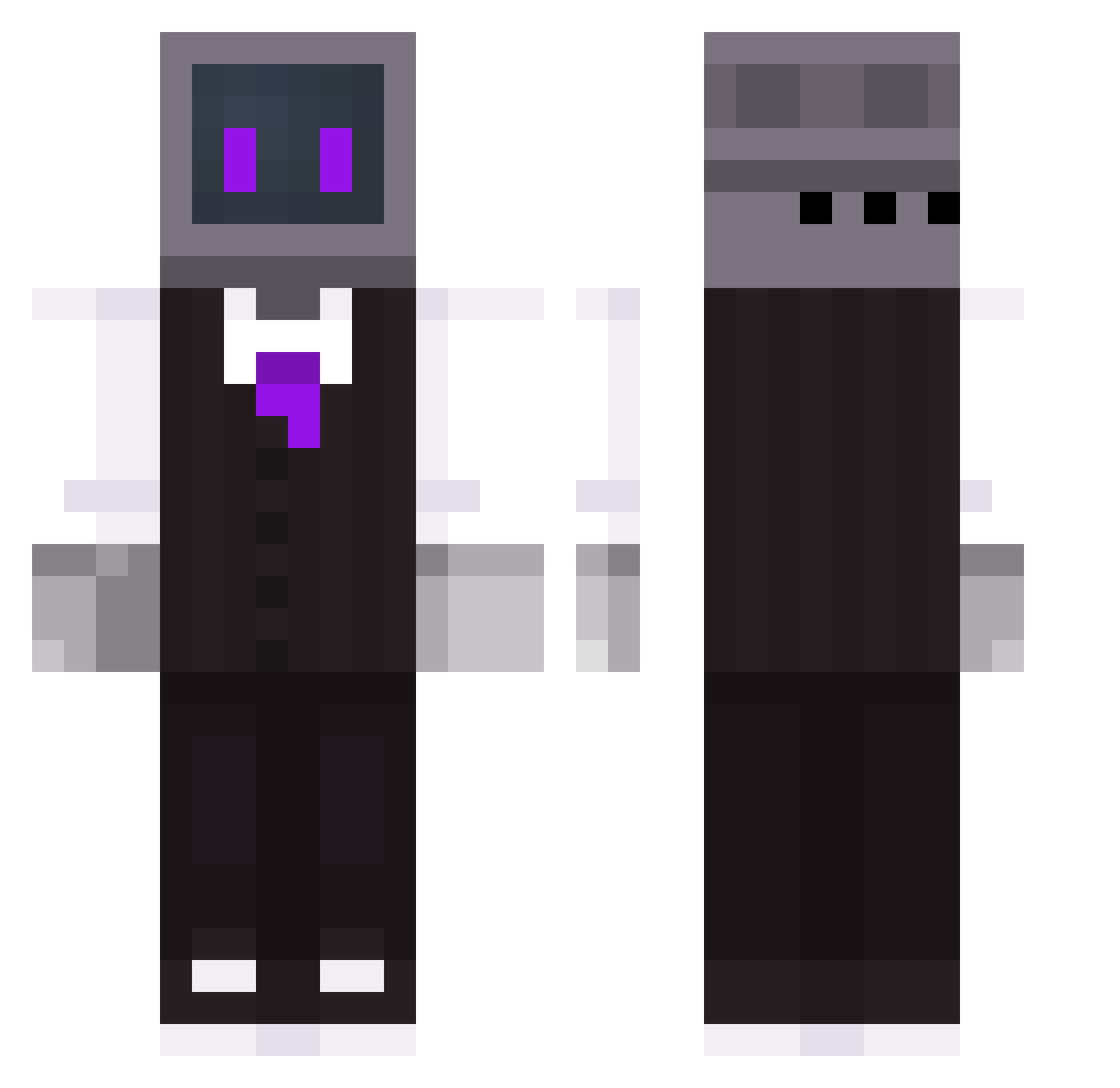 ZangetsuFused Minecraft skin, front and back view