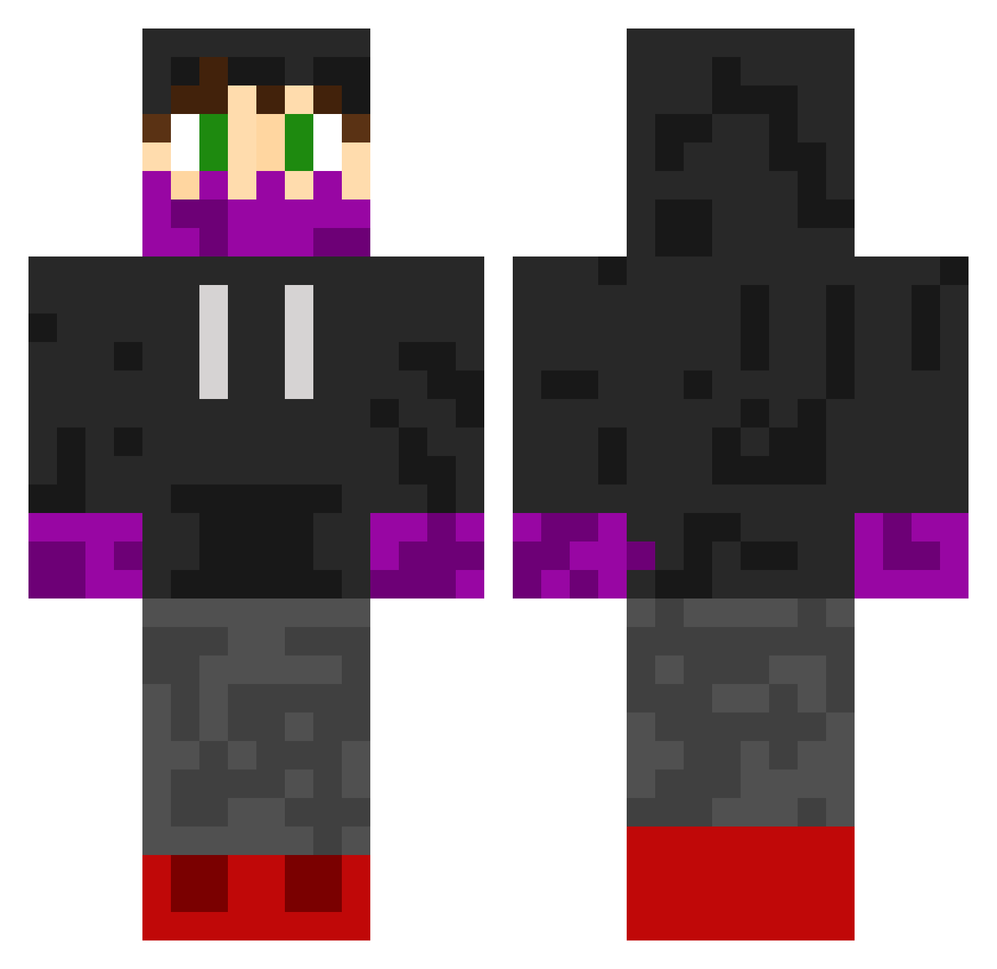 cat_god6 Minecraft skin, front and back view