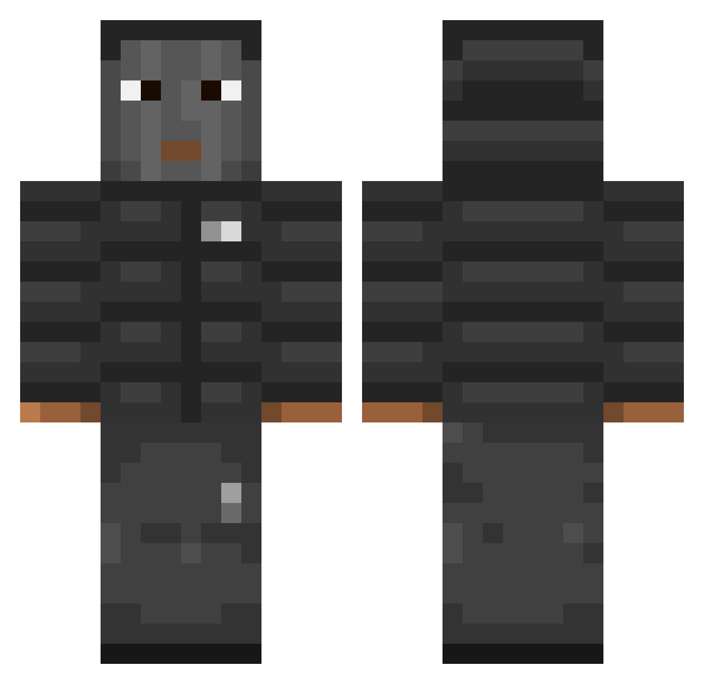 Chapuk_dk Minecraft skin, front and back view