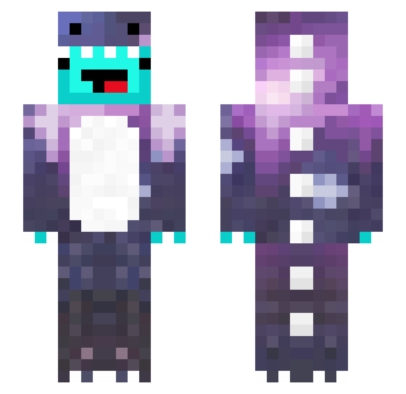 danluna98 Minecraft skin, front and back view