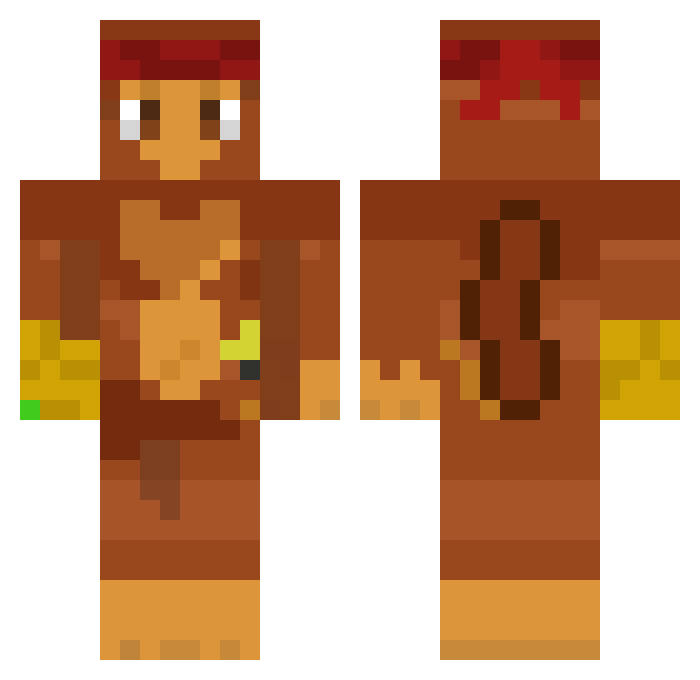 wepoil Minecraft skin, front and back view