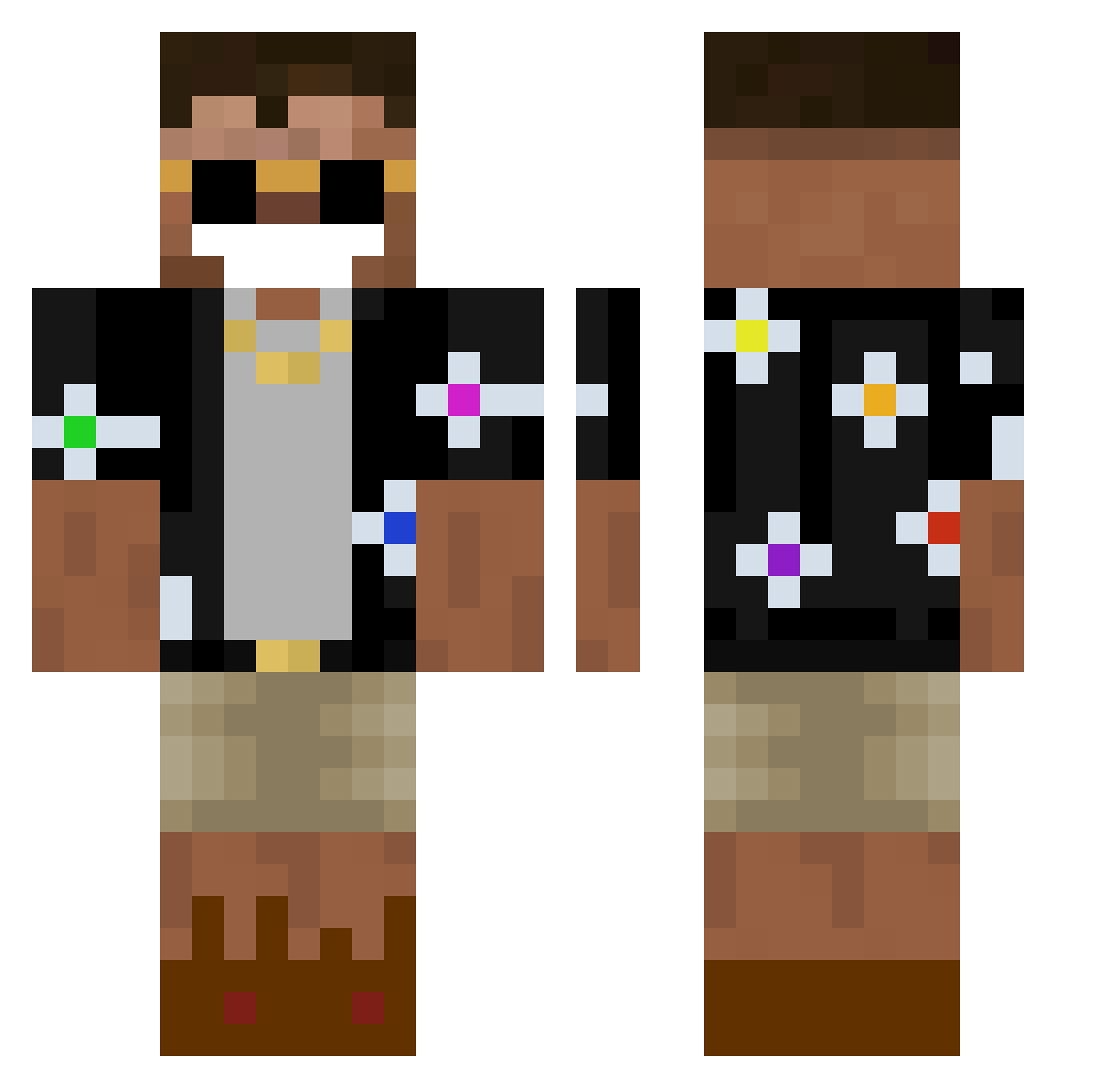 ToFuuu_ Minecraft skin, front and back view