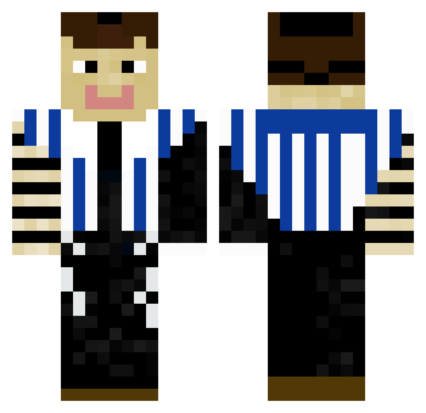 Jkbro613 Minecraft skin, front and back view