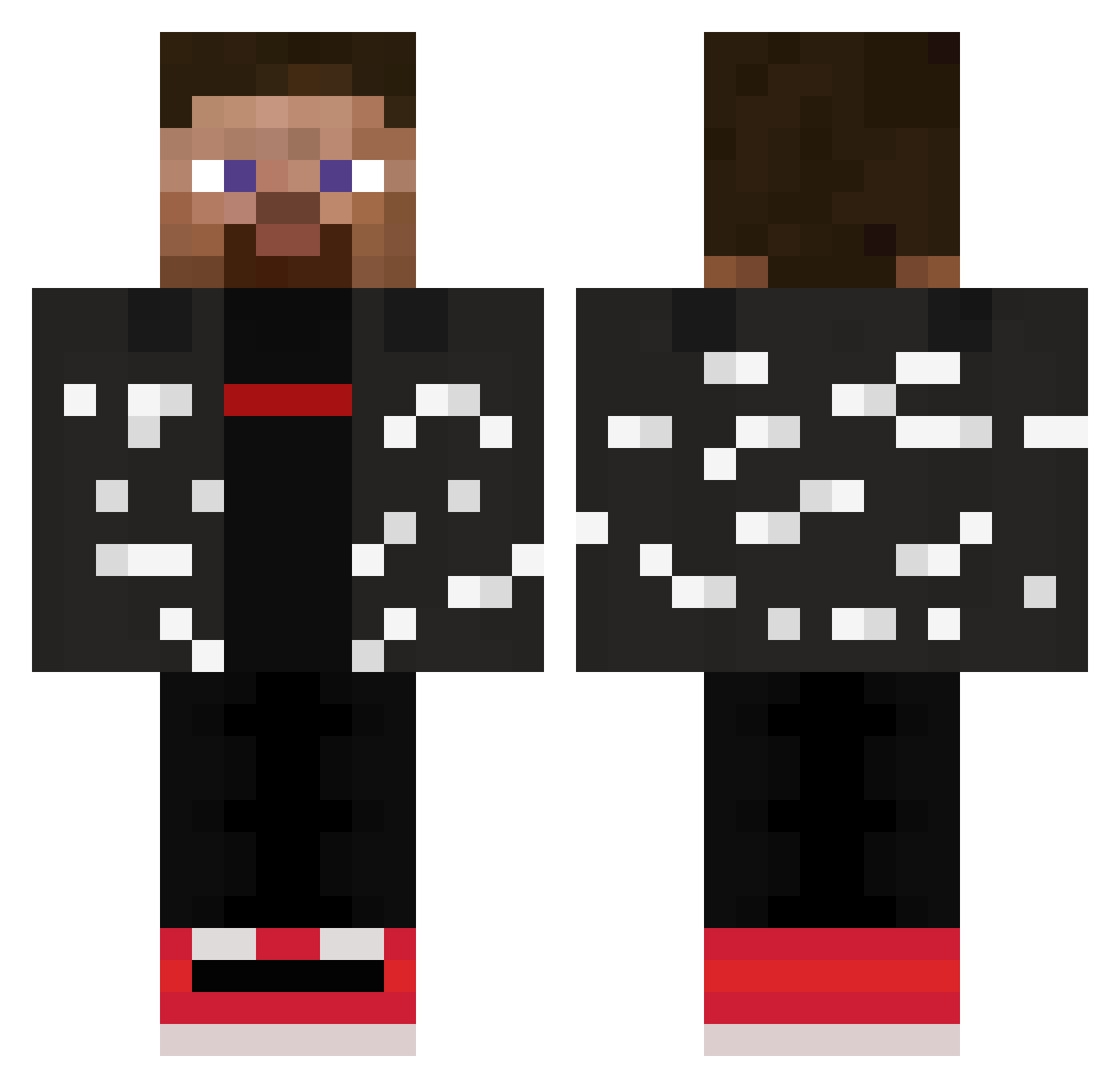 leoapan Minecraft skin, front and back view